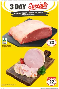 Preview of catalogue 3 Day Specials WA from shop IGA valid 01/08/2025