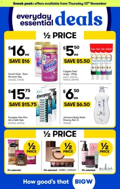 Preview of catalogue Catalogue Everyday Essential Deals from shop Big W valid 10/11/2025