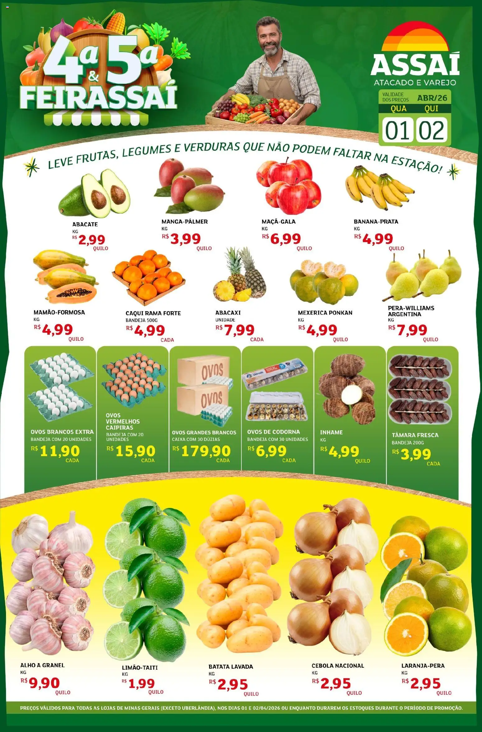 Pré-Visualização do folheto "Assaí Atacadista ofertas - MG" da loja Assaí Atacadista válido a partir de 01/04/2026