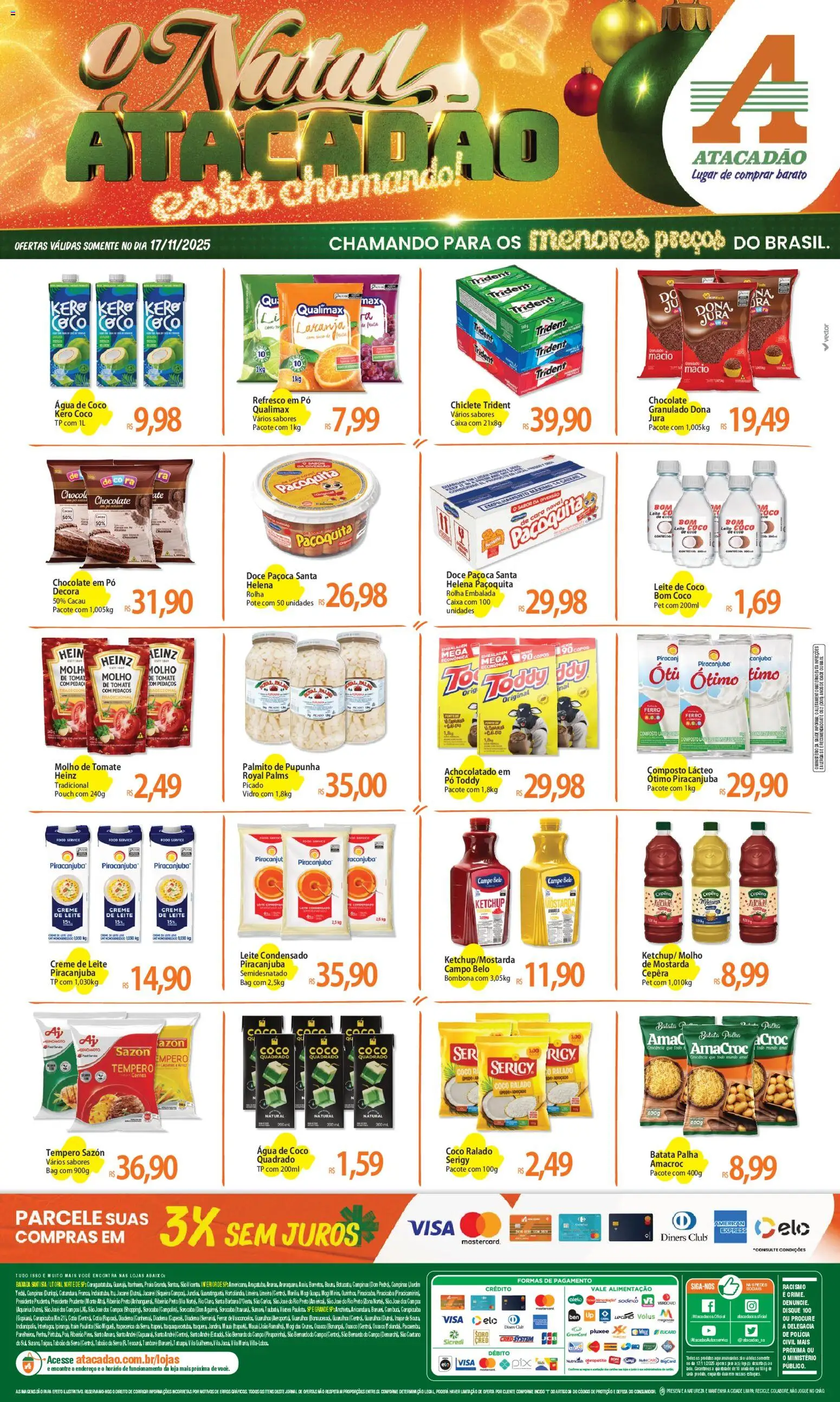 Pré-Visualização do folheto "Ofertas - SP" da loja Atacadão válido a partir de 17/11/2025
