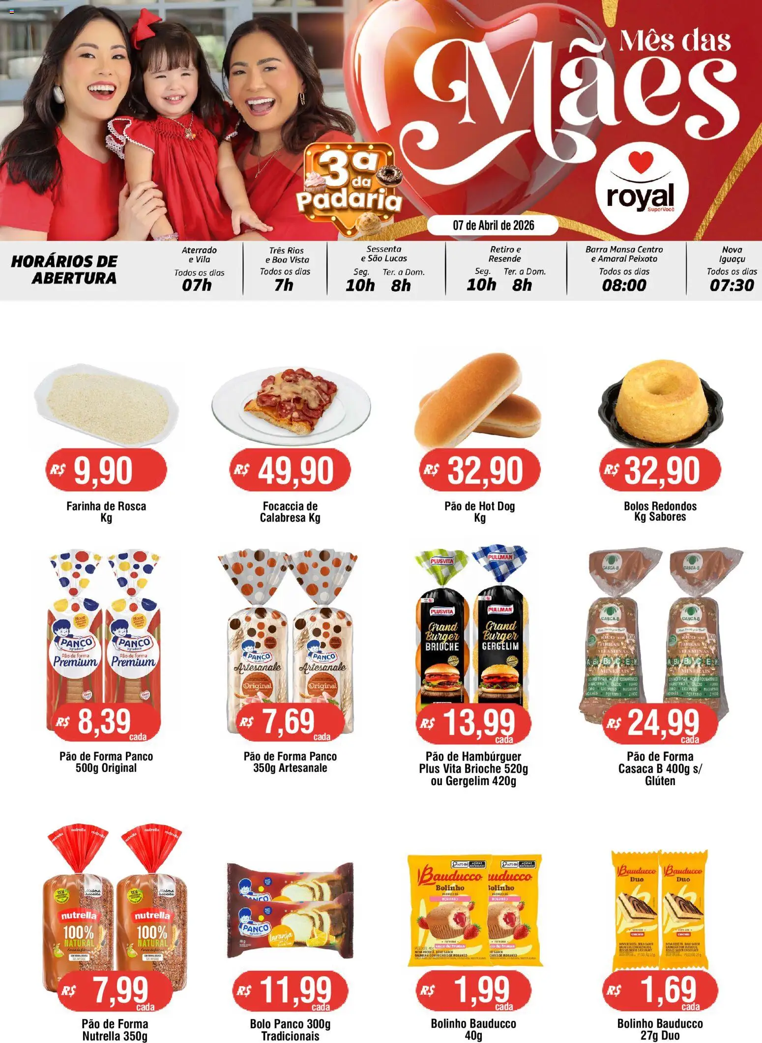 Pré-Visualização do folheto "Royal Supermercados ofertas Terça da Padaria" da loja Royal Supermercados válido a partir de 07/04/2026