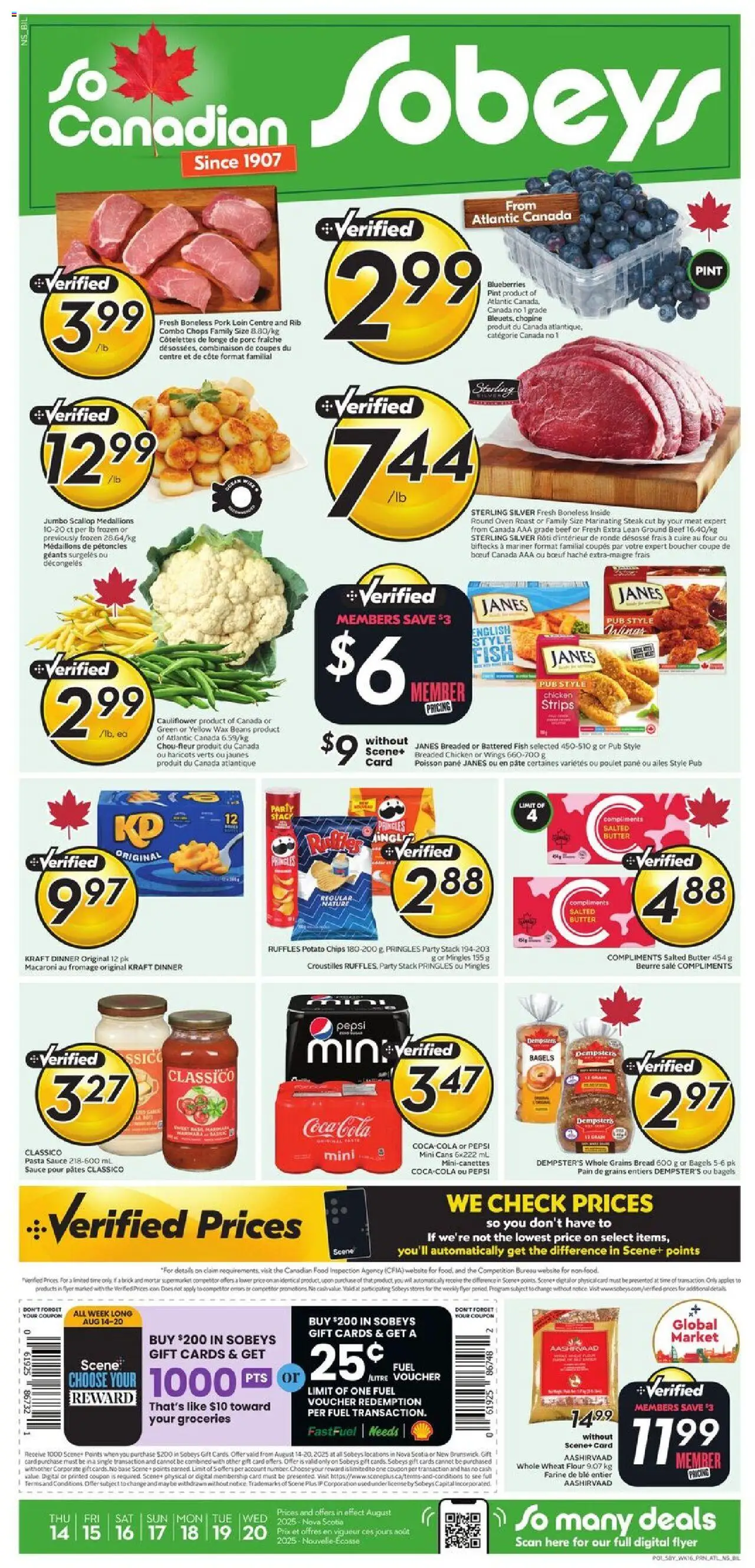 Sobeys flyer valid from Aug 14, 2025 - page number 1