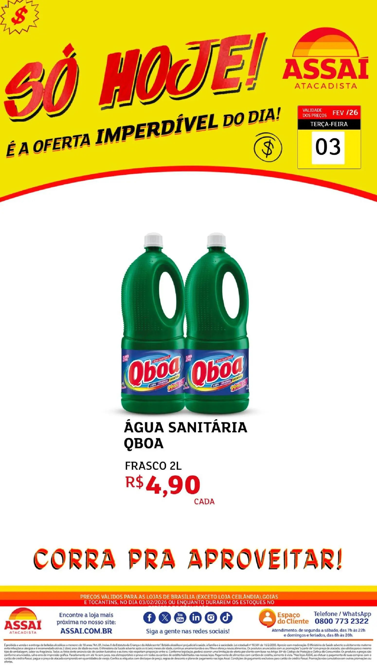 Pré-Visualização do folheto "Encarte - DF" da loja Assaí Atacadista válido a partir de 03/02/2026