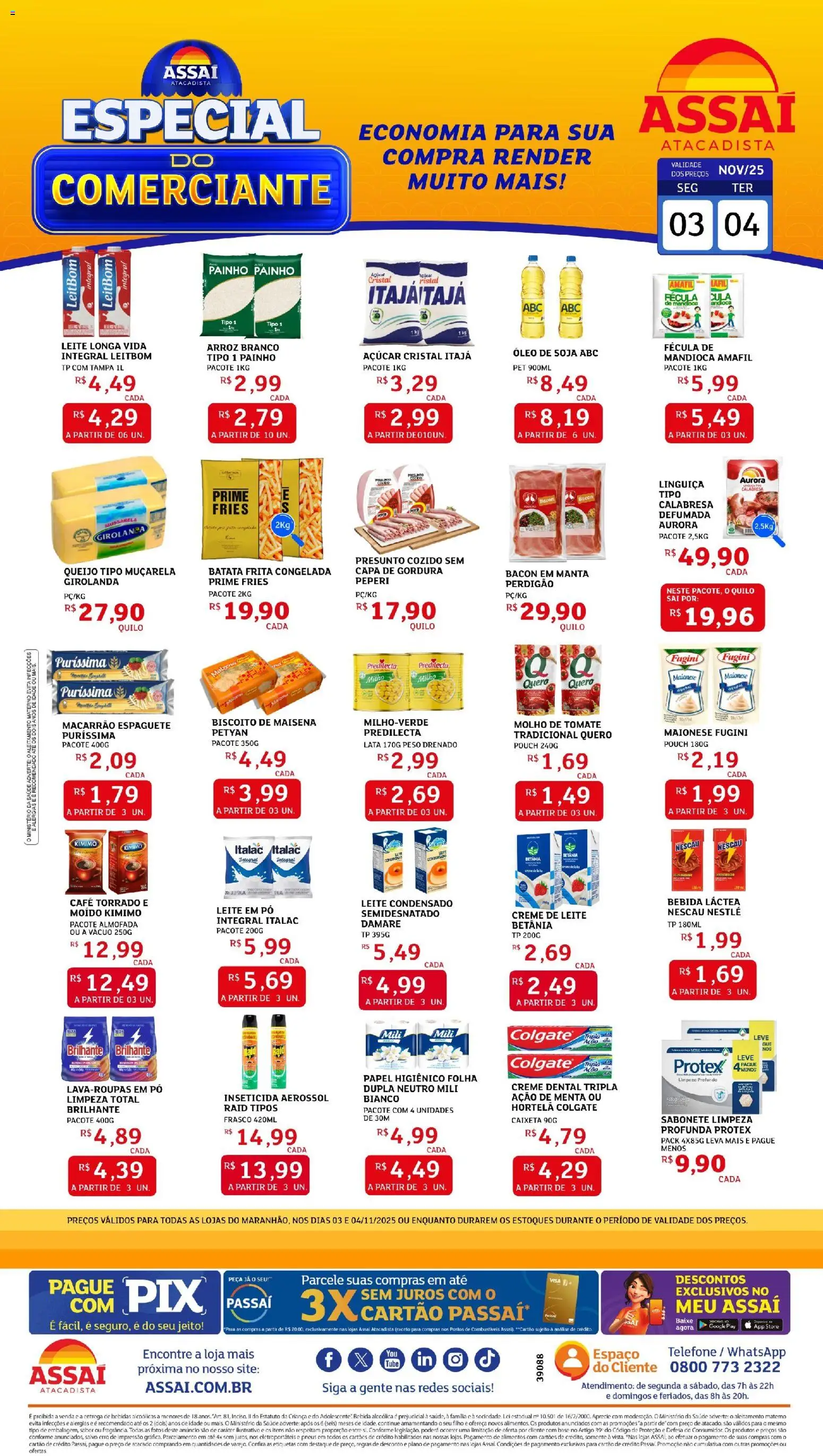 Pré-Visualização do folheto "Encarte - MA" da loja Assaí Atacadista válido a partir de 03/11/2025