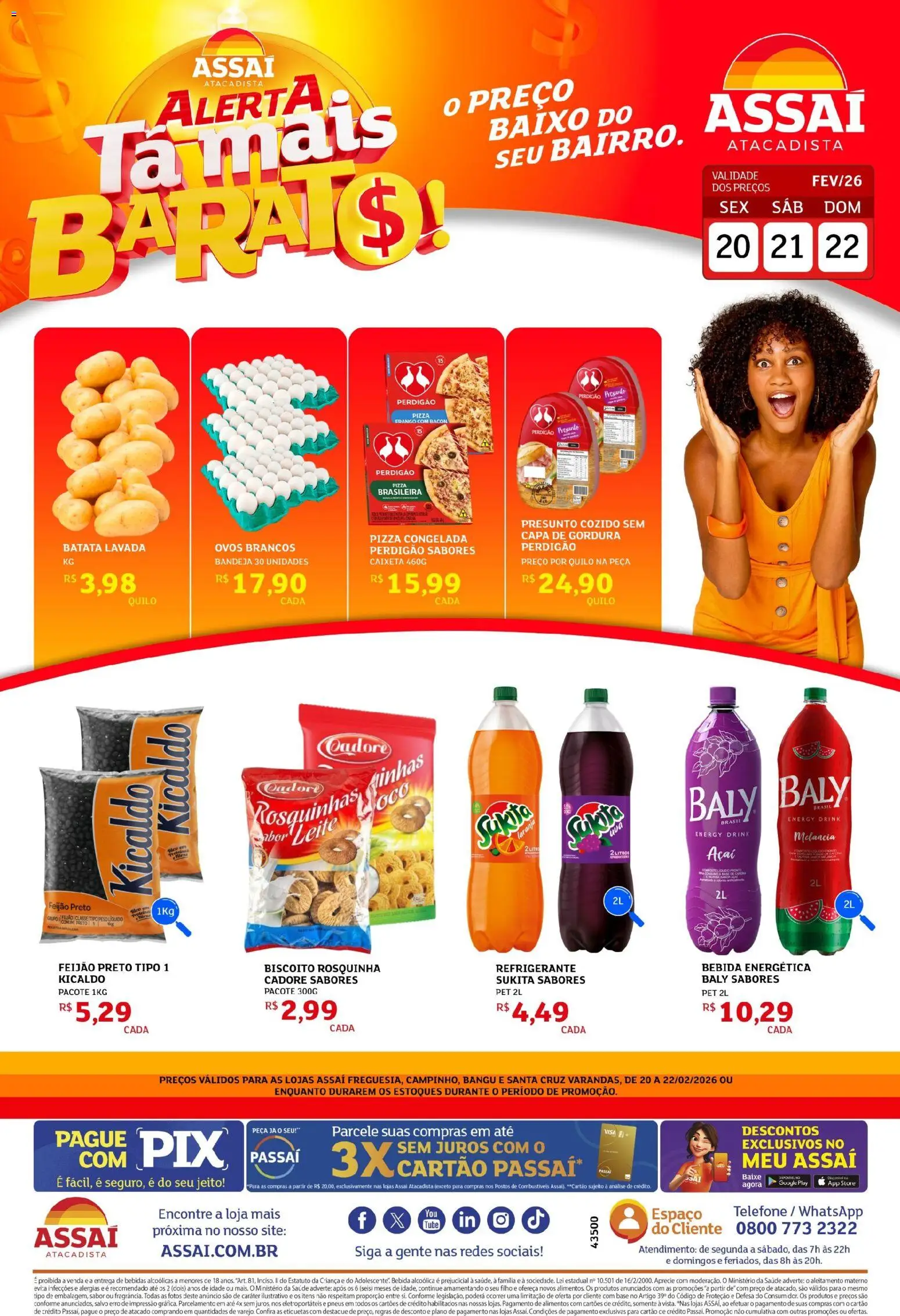 Pré-Visualização do folheto "Encarte - RJ" da loja Assaí Atacadista válido a partir de 20/02/2026
