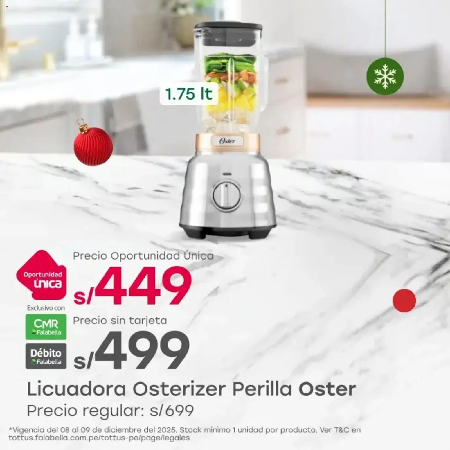 Vista previa de Catálogo de la tienda Tottus válido desde 08/12/2025 - Licuadora