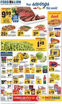 Ad Preview of Food Lion Weekly Ad from 10/08/2025