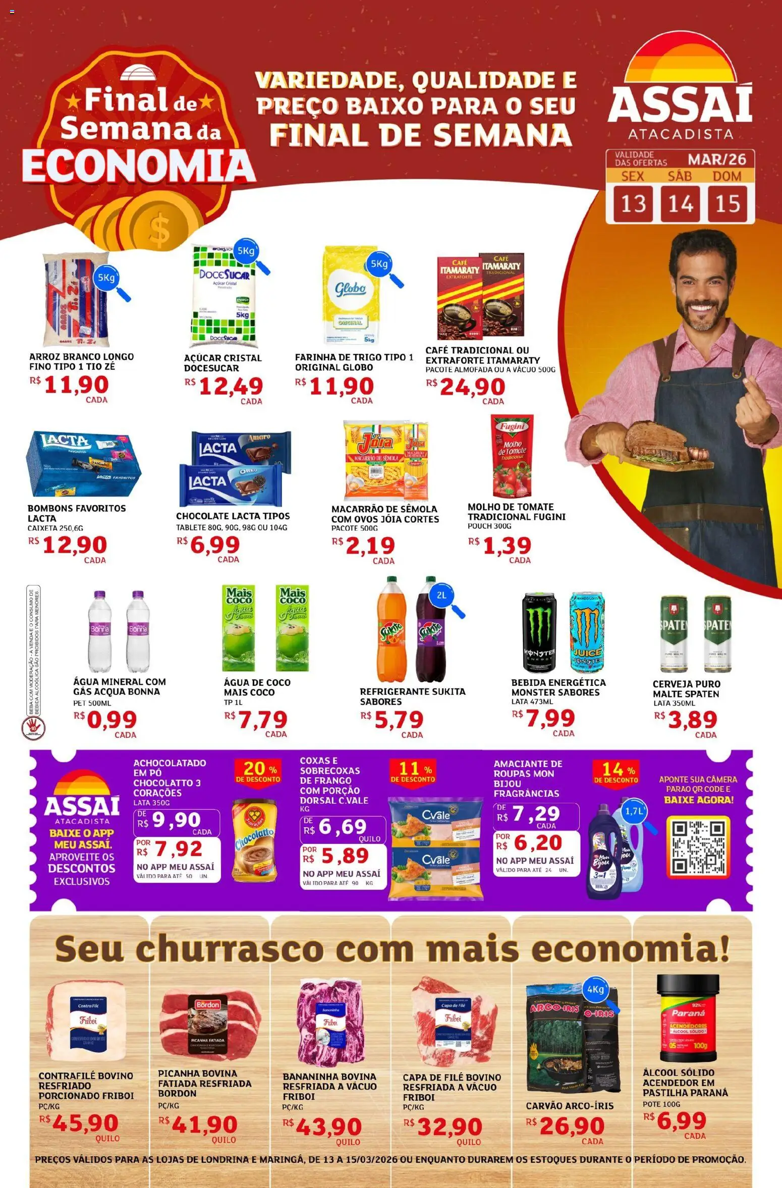 Pré-Visualização do folheto "Assaí Atacadista ofertas - PR" da loja Assaí Atacadista válido a partir de 13/03/2026