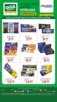 Pré-Visualização do folheto "Ofertas Mondelez" da loja GIGA Atacado válido a partir de 06/11/2025