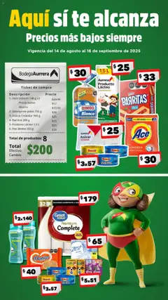 Vista previa las ofertas de la tienda Bodega Aurrerá - Folleto Precios Más Bajos Siempre desde el 14/08/2025 
