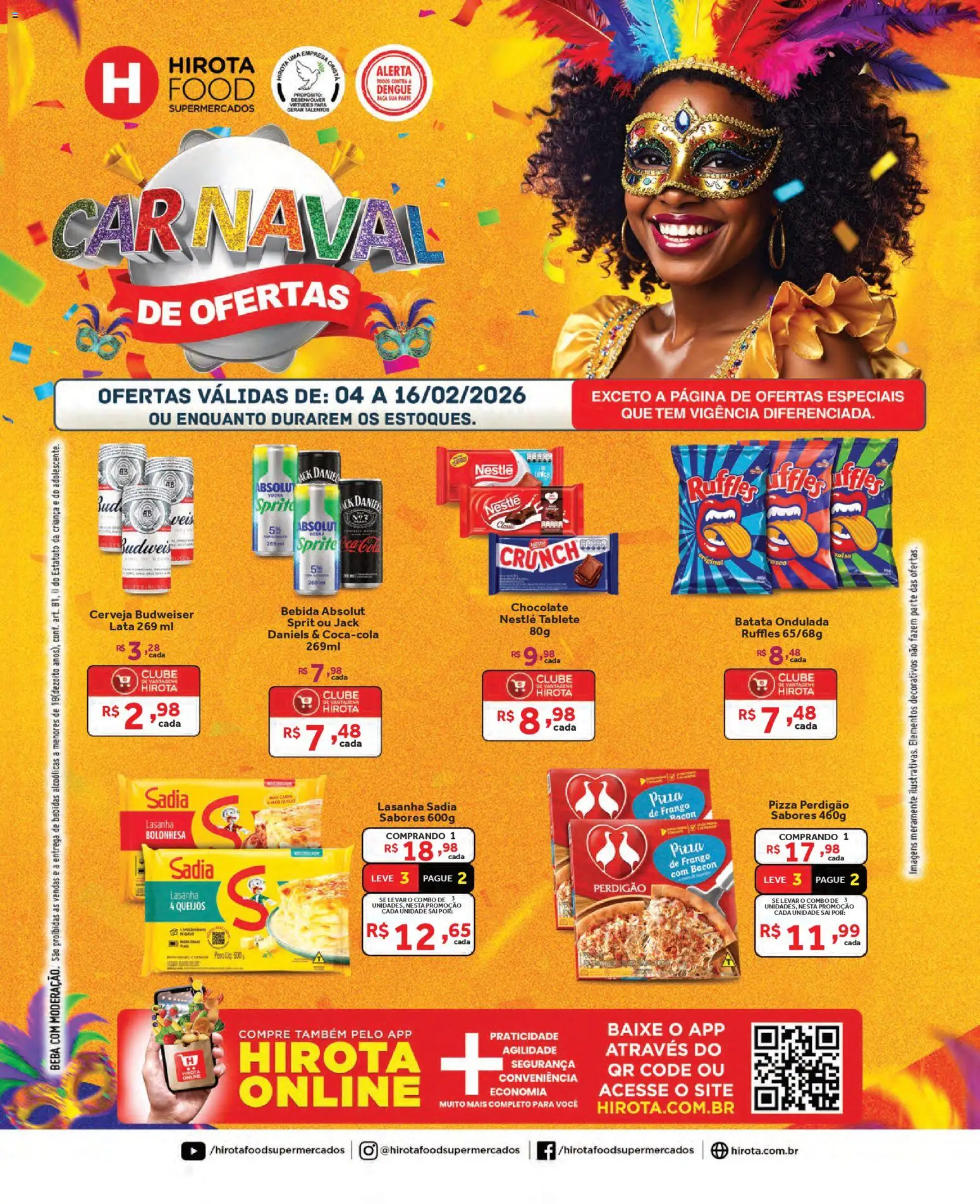 Pré-Visualização do folheto "Ofertas Carnaval " da loja Hirota Food válido a partir de 04/02/2026