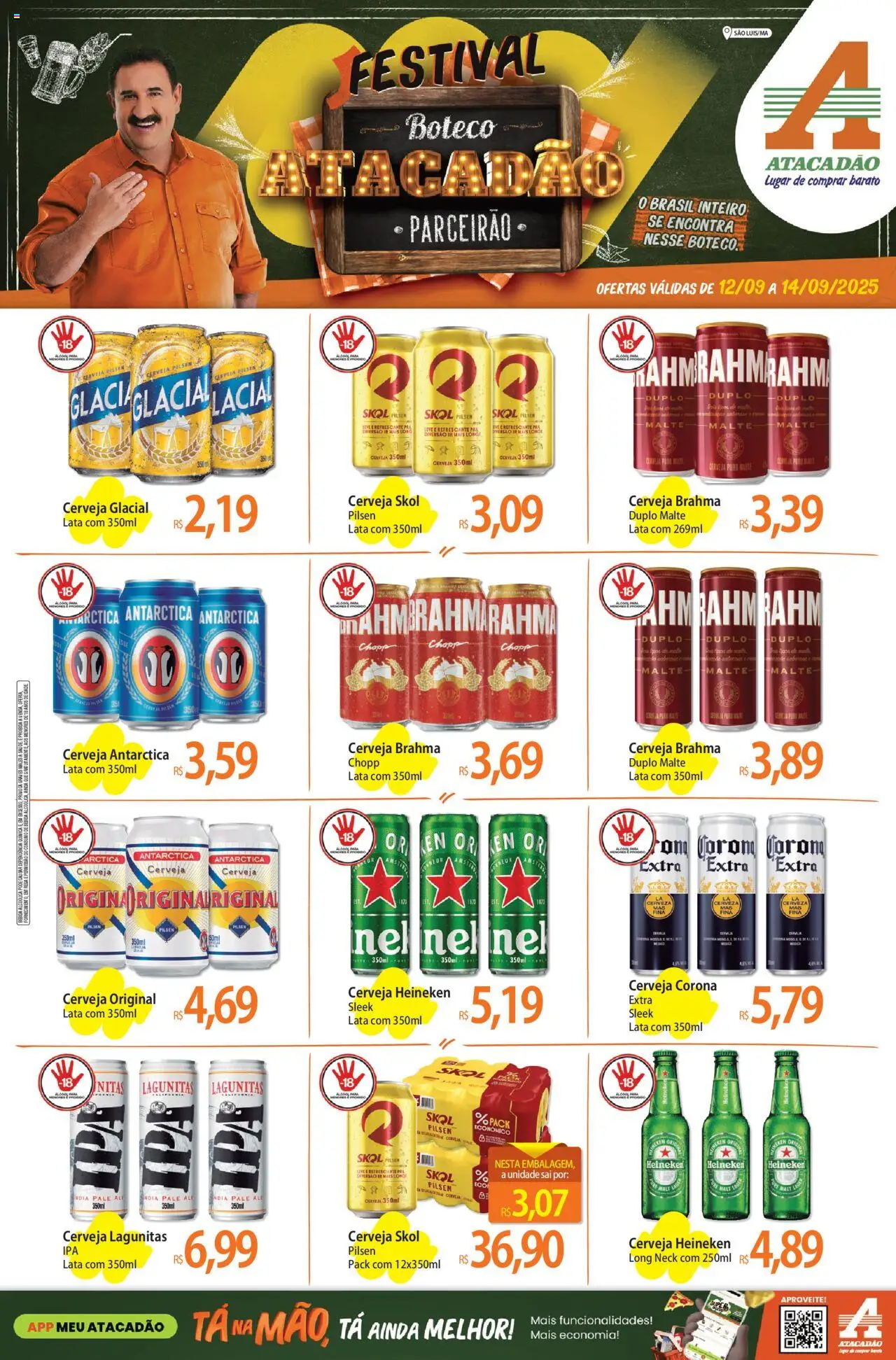 Atacadão folheto "Ofertas - MA" válido a partir de 12/09/2025 - número de página 1 - Heineken, Cerveja, Bebida, Cerveja Heineken, Pia, Cerveja Corona