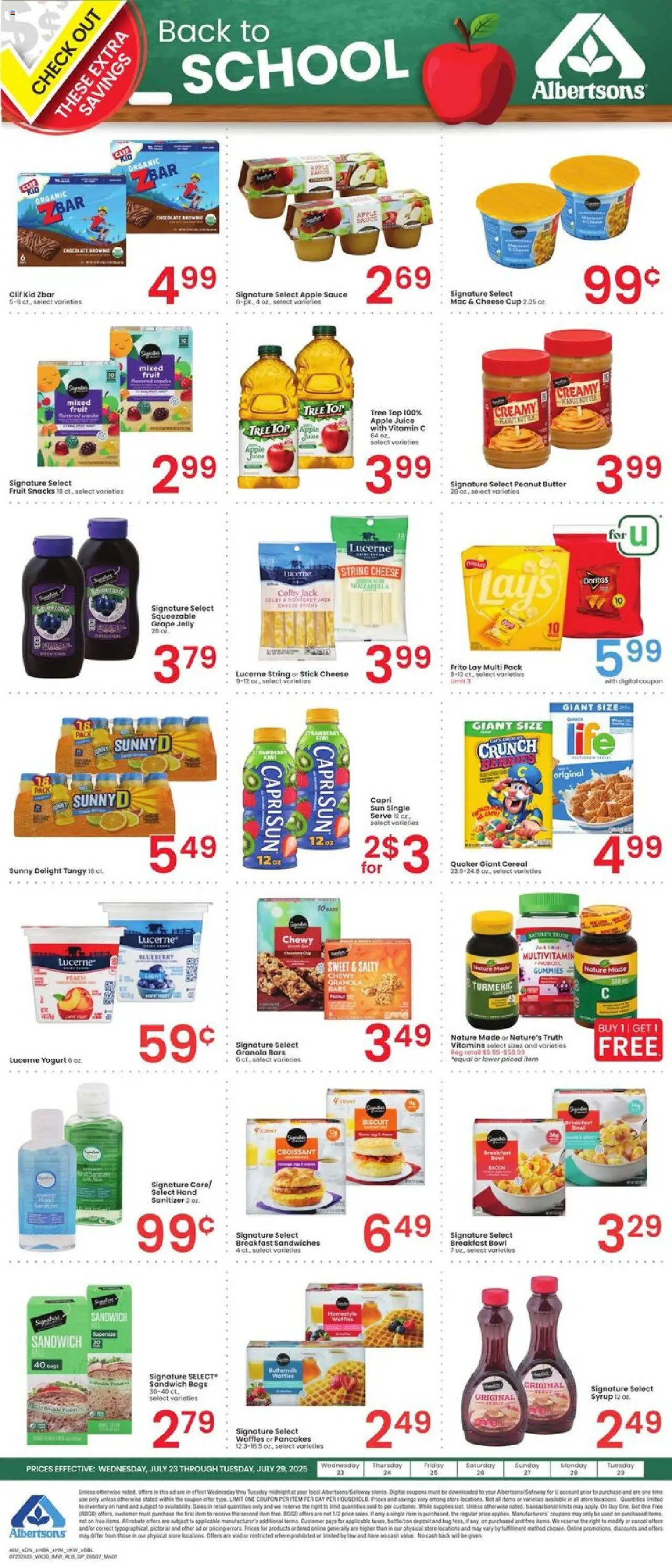 Albertsons Specialty Publication from 07/23/2025 - Flyer - Page number 1