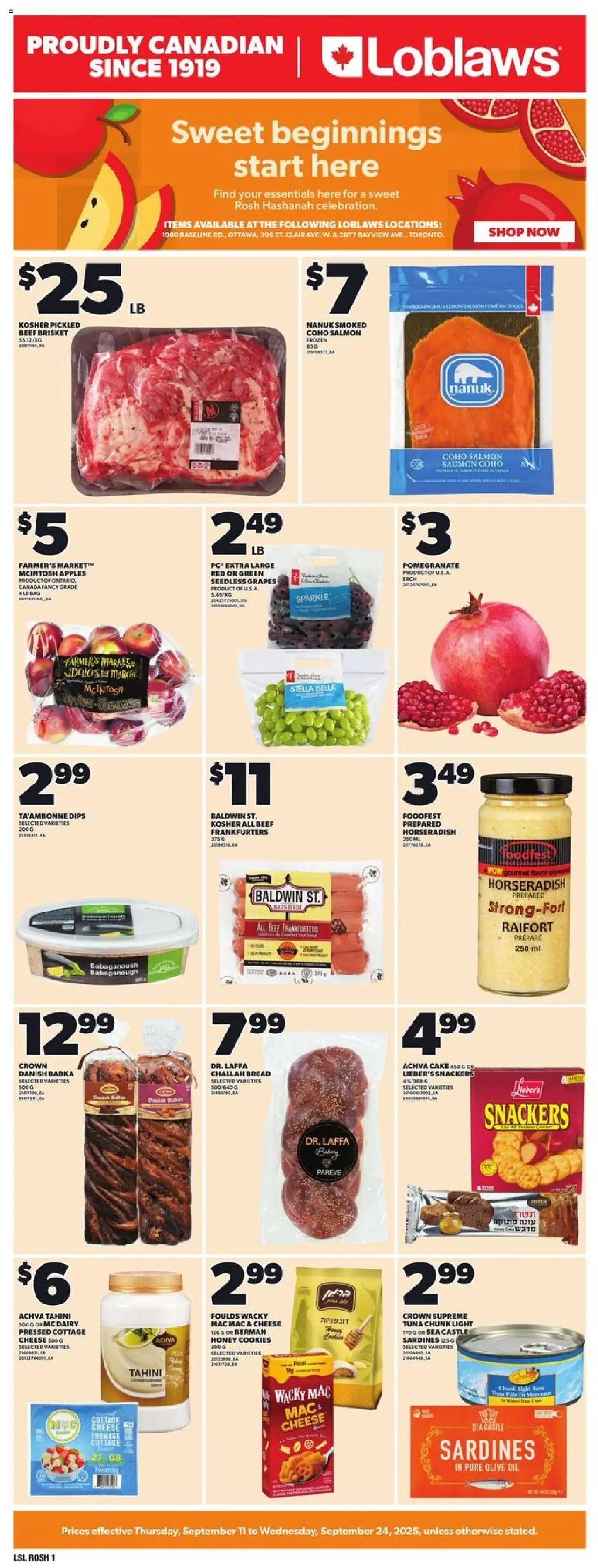Loblaws flyer valid from Sep 18, 2025 - page number 1