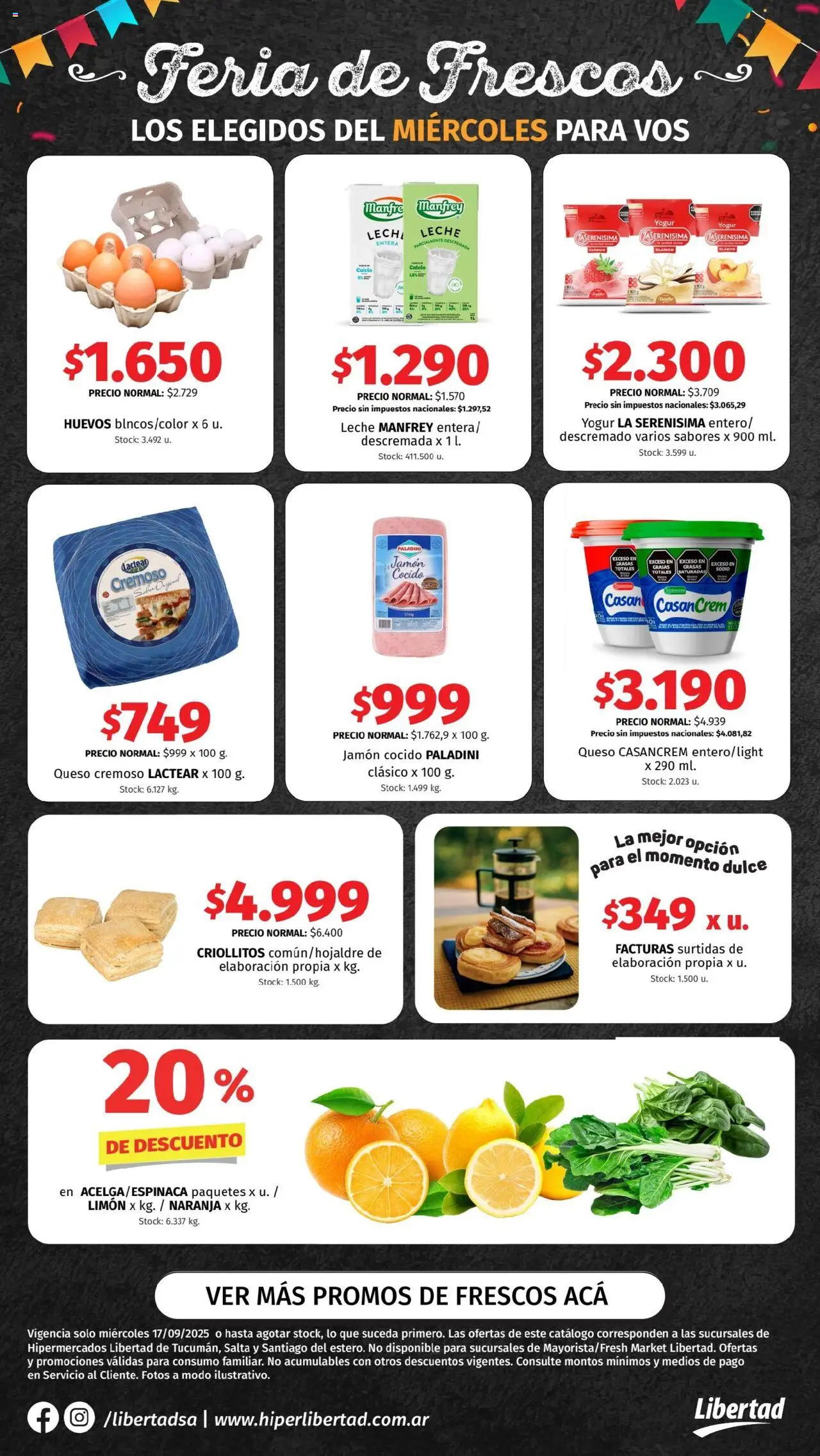 Hipermercado Libertad Feria de Frescos - Miércoles del 16/09/2025 Online