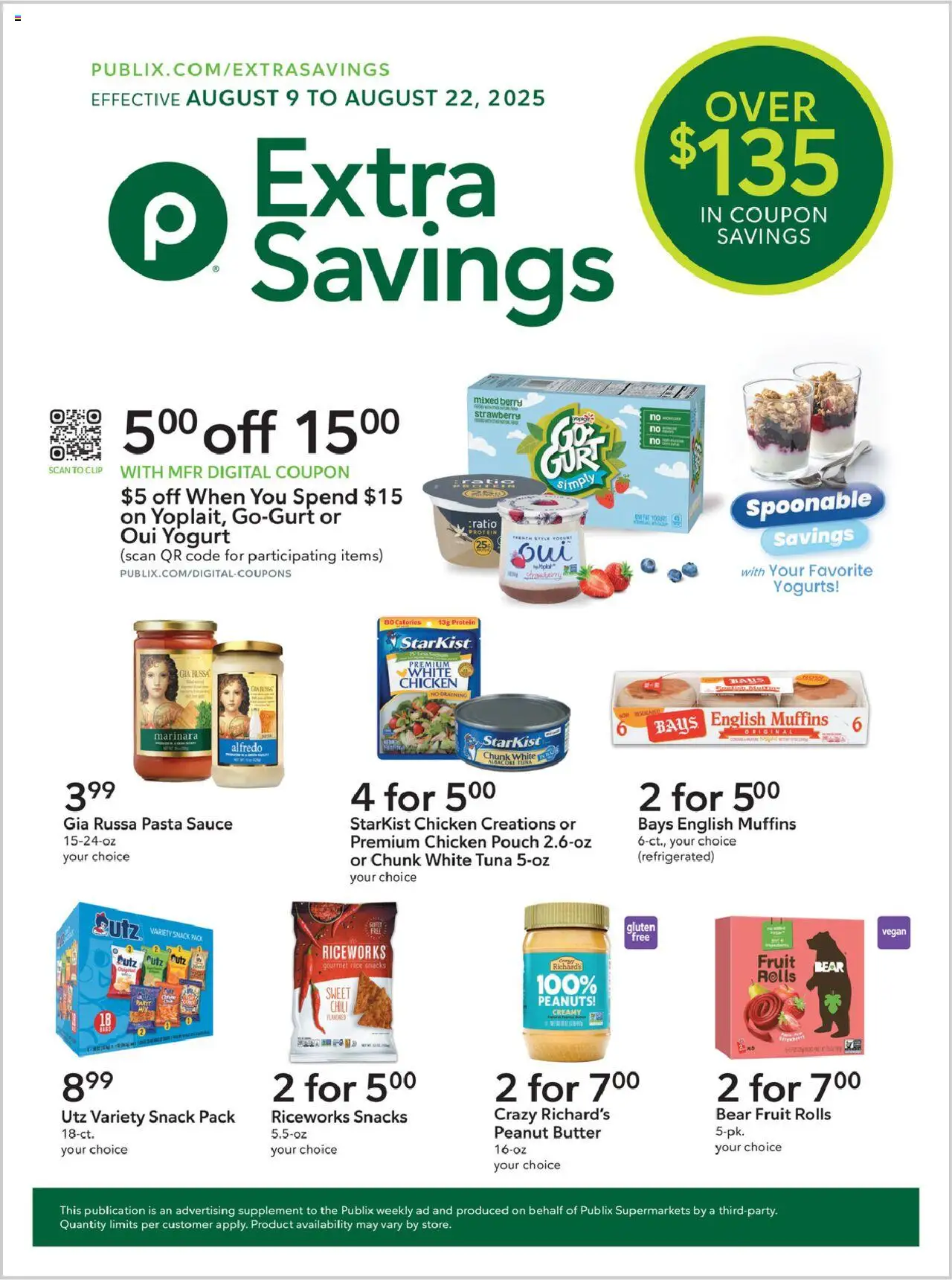 Publix Weekly ad from (08/09/2025) - Ad this week, Flyer - Page number 1