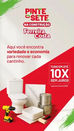 Pré-Visualização do folheto "Ofertas atuais" da loja Ferreira Costa válido a partir de 11/09/2025