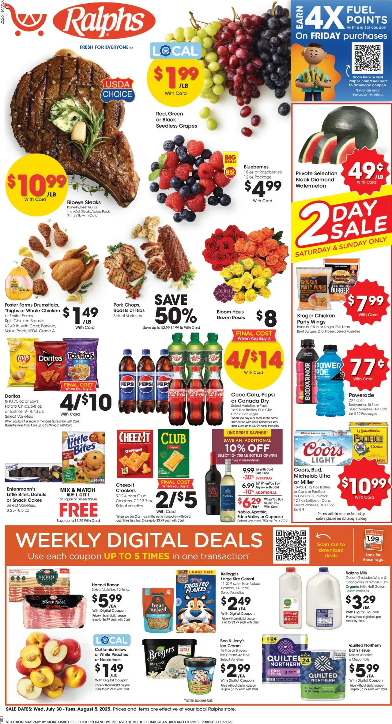 Ralphs Weekly Ad from 07/30/2025 - Flyer - Page number 1