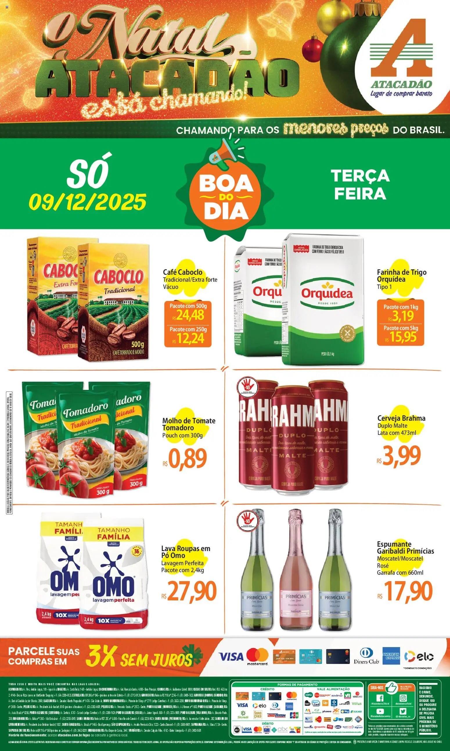 Pré-Visualização do folheto "Ofertas - RS" da loja Atacadão válido a partir de 09/12/2025