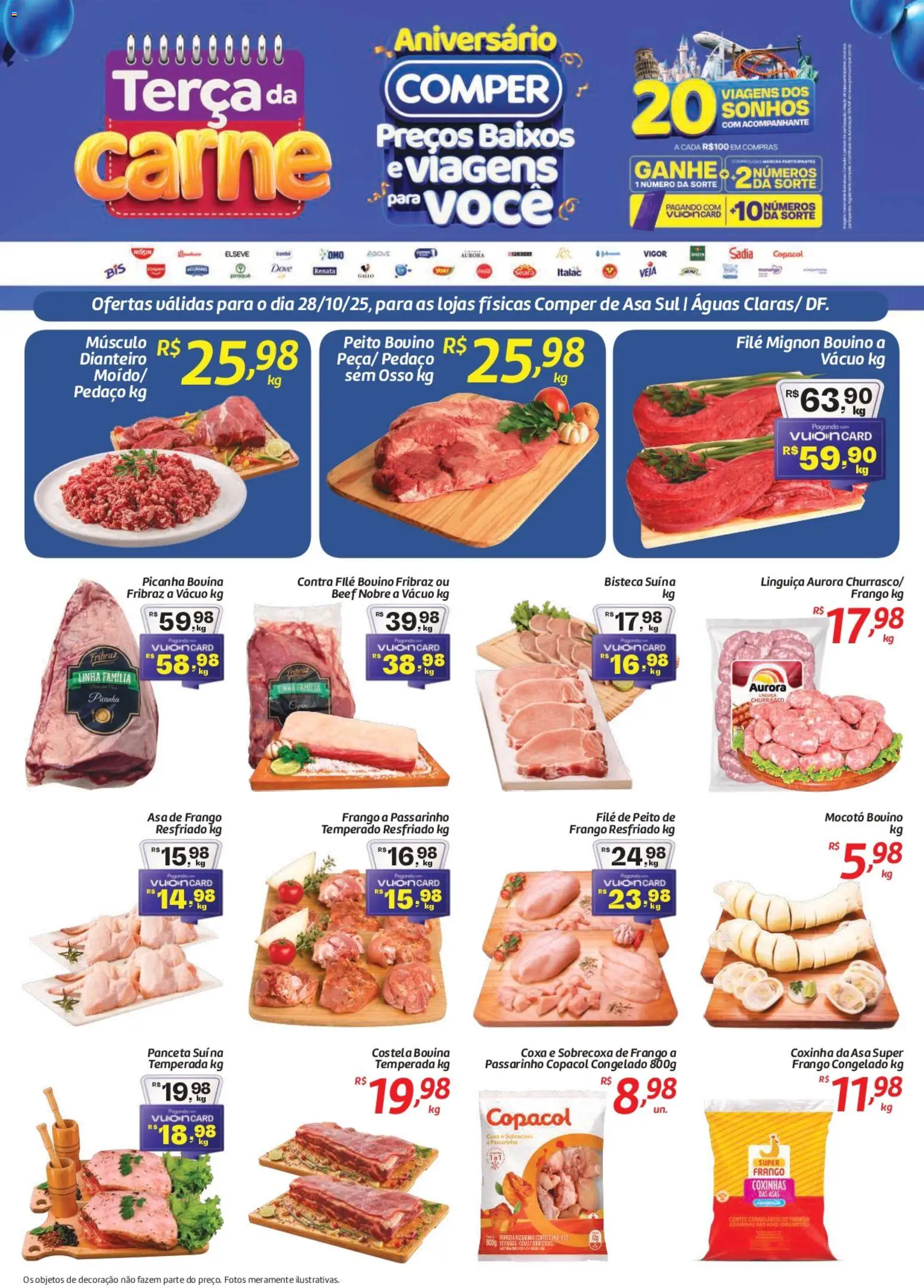 Comper folheto "Ofertas Terça da Carne" válido a partir de 28/10/2025 - número de página 1
