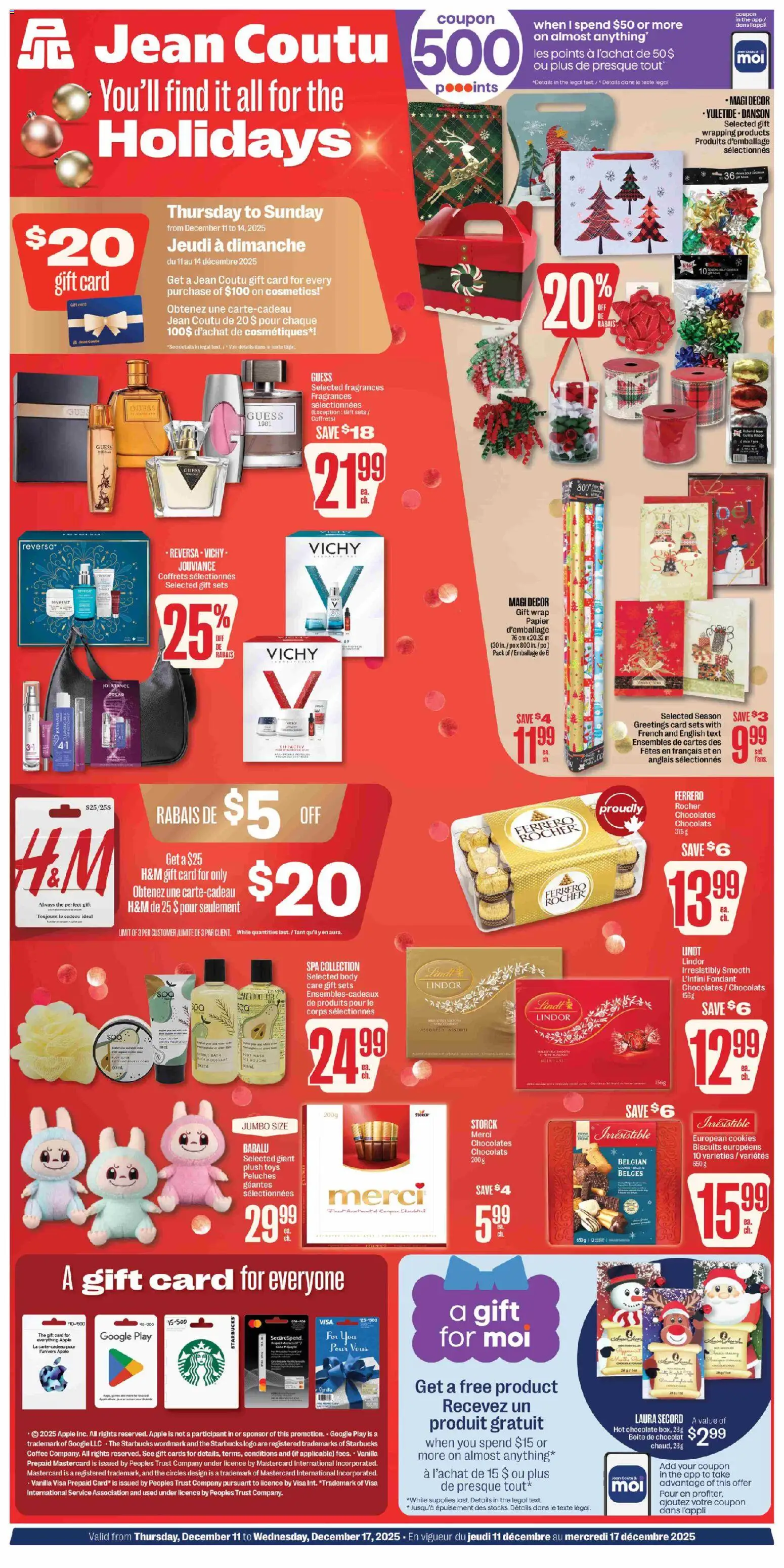 Preview of leaflet Holidays Booklet from shop Jean Coutu is valid from Dec 11, 2025