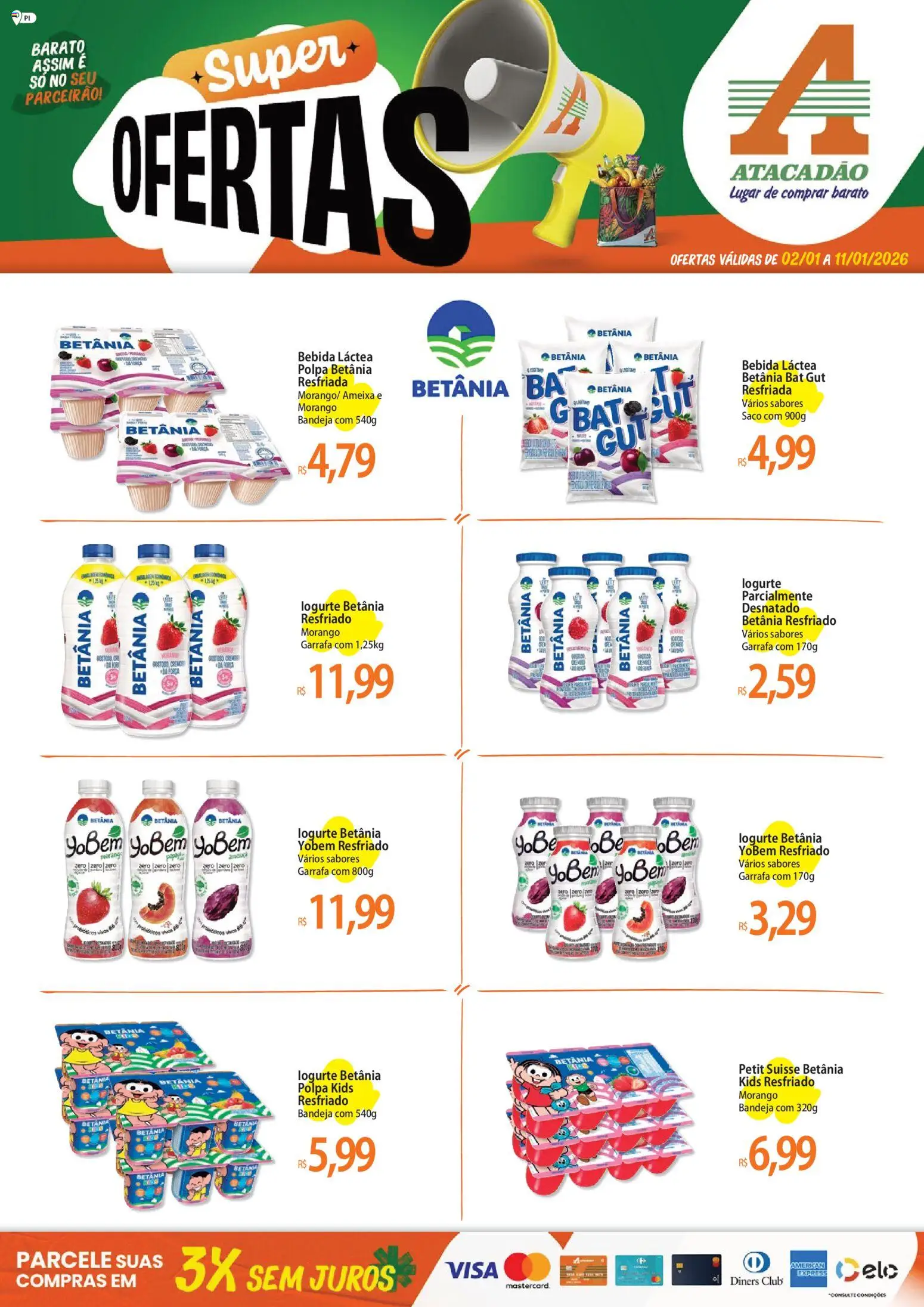 Pré-Visualização do folheto "Ofertas - PI" da loja Atacadão válido a partir de 02/01/2026