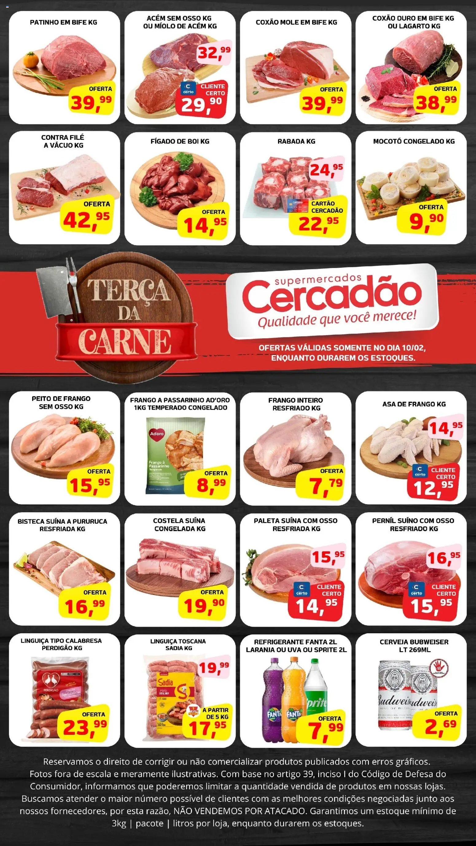 Pré-Visualização do folheto "Ofertas da semana" da loja Cercadão válido a partir de 10/02/2026