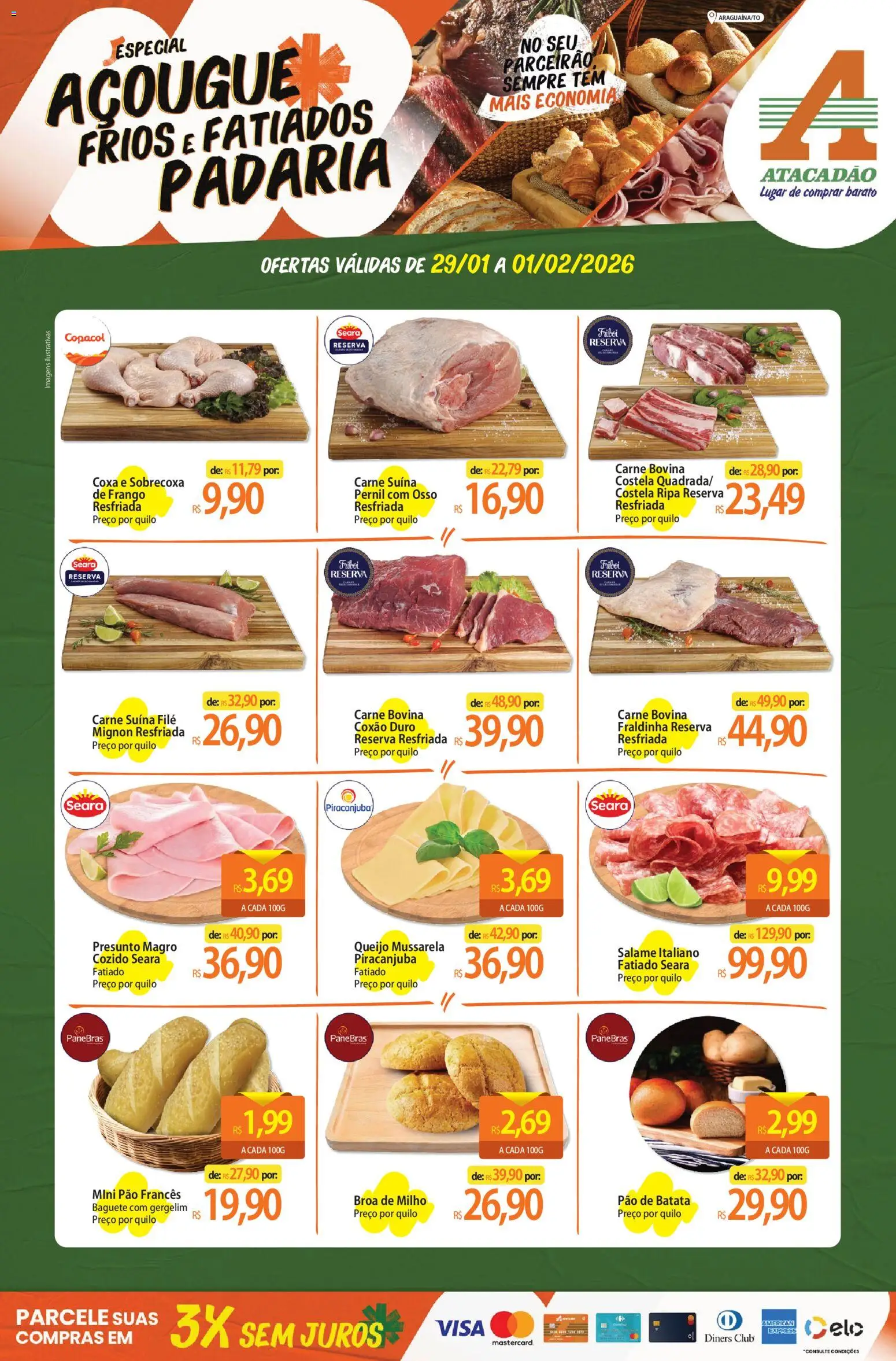 Pré-Visualização do folheto "Ofertas - TO" da loja Atacadão válido a partir de 29/01/2026