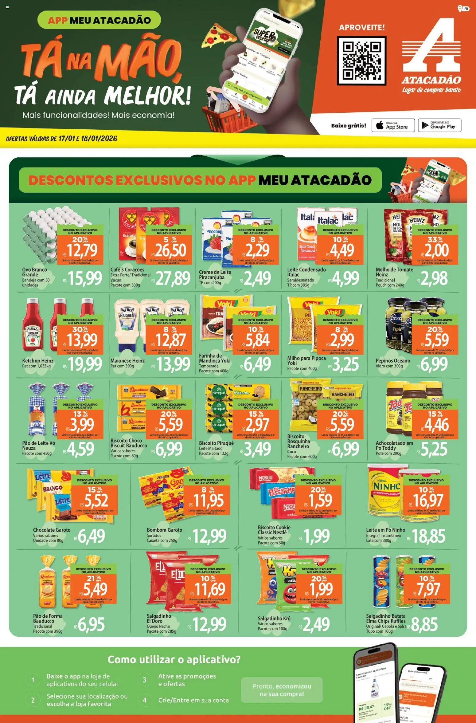 Pré-Visualização do folheto "Ofertas - PR" da loja Atacadão válido a partir de 17/01/2026
