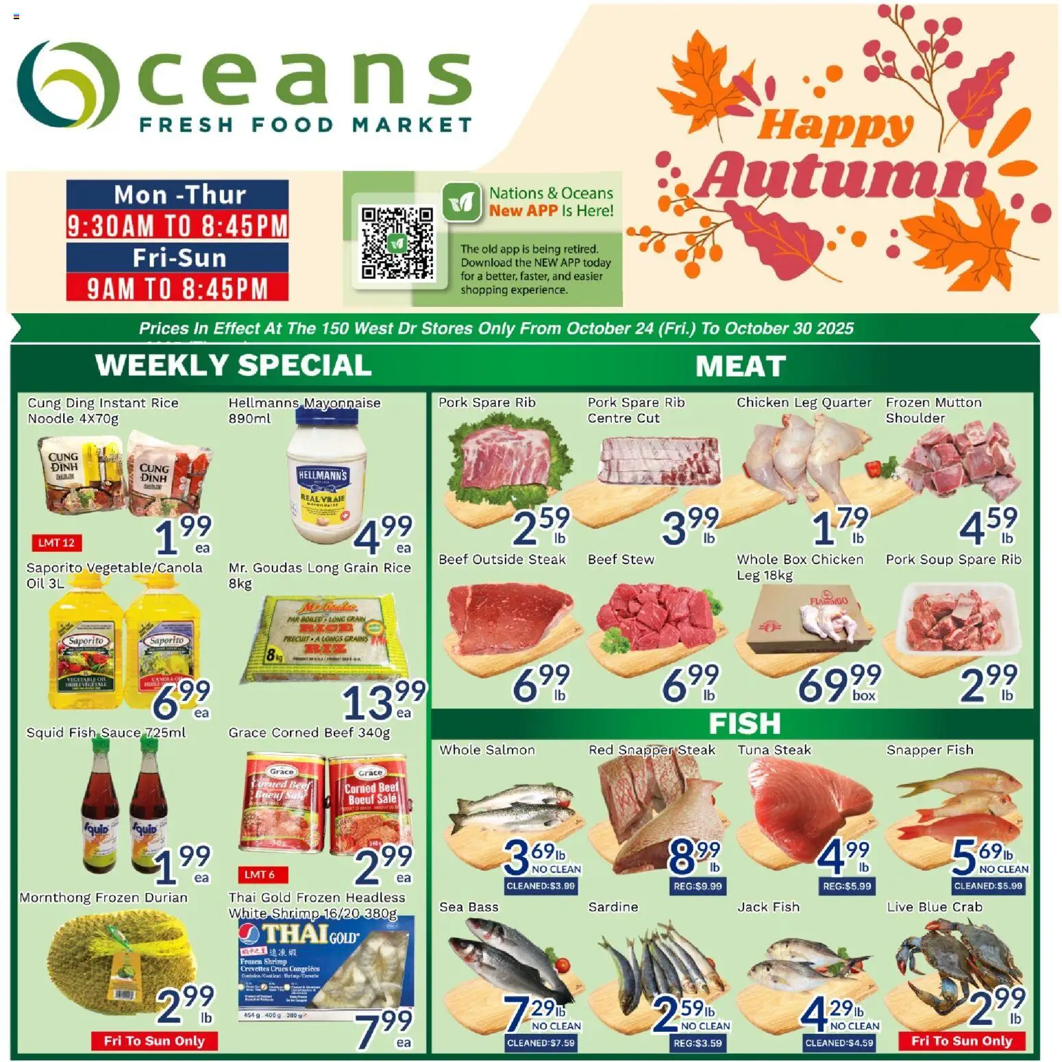 Oceans flyer valid from Oct 24, 2025 - page number 1