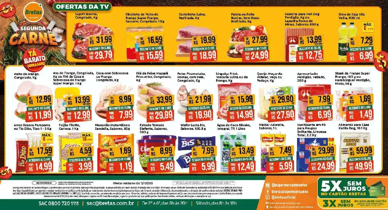 Bretas folheto "Ofertas do Dia" válido a partir de 13/10/2025 - número de página 1