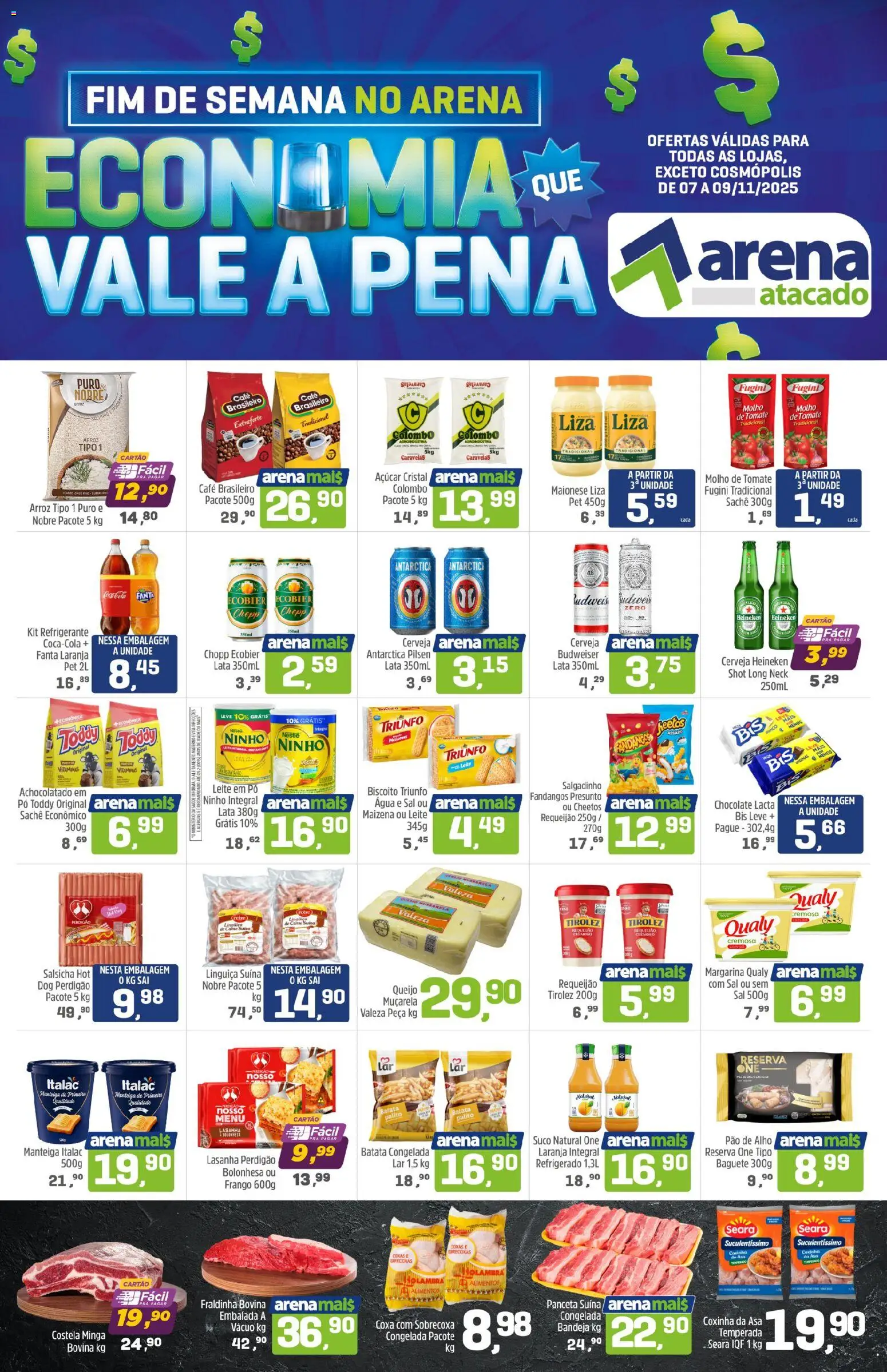 Pré-Visualização do folheto "Ofertas da semana" da loja Arena Atacado válido a partir de 07/11/2025
