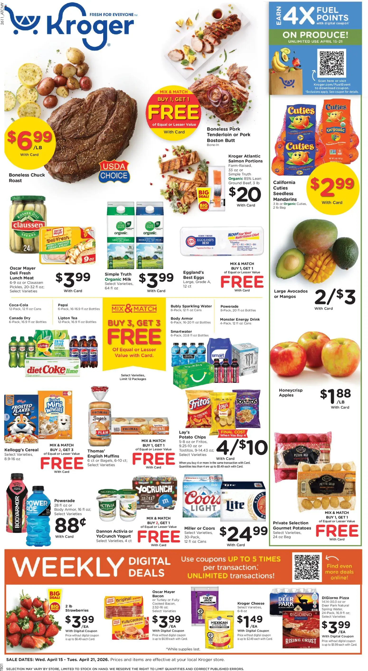 Ad Preview of Kroger Kroger Weekly Ad from 04/15/2026
