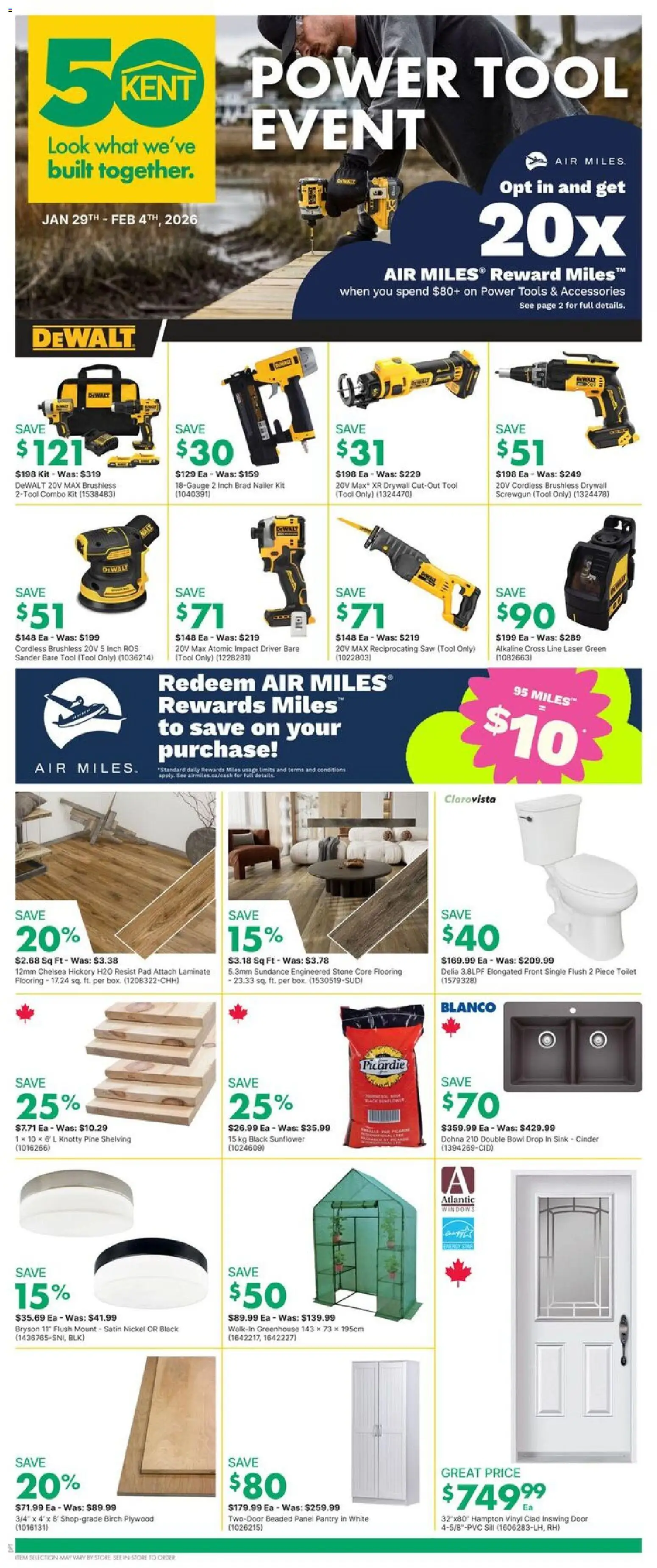 Preview of leaflet Weekly flyer / circulaire from shop Kent is valid from Jan 29, 2026 - Sunflower, Tools, Door