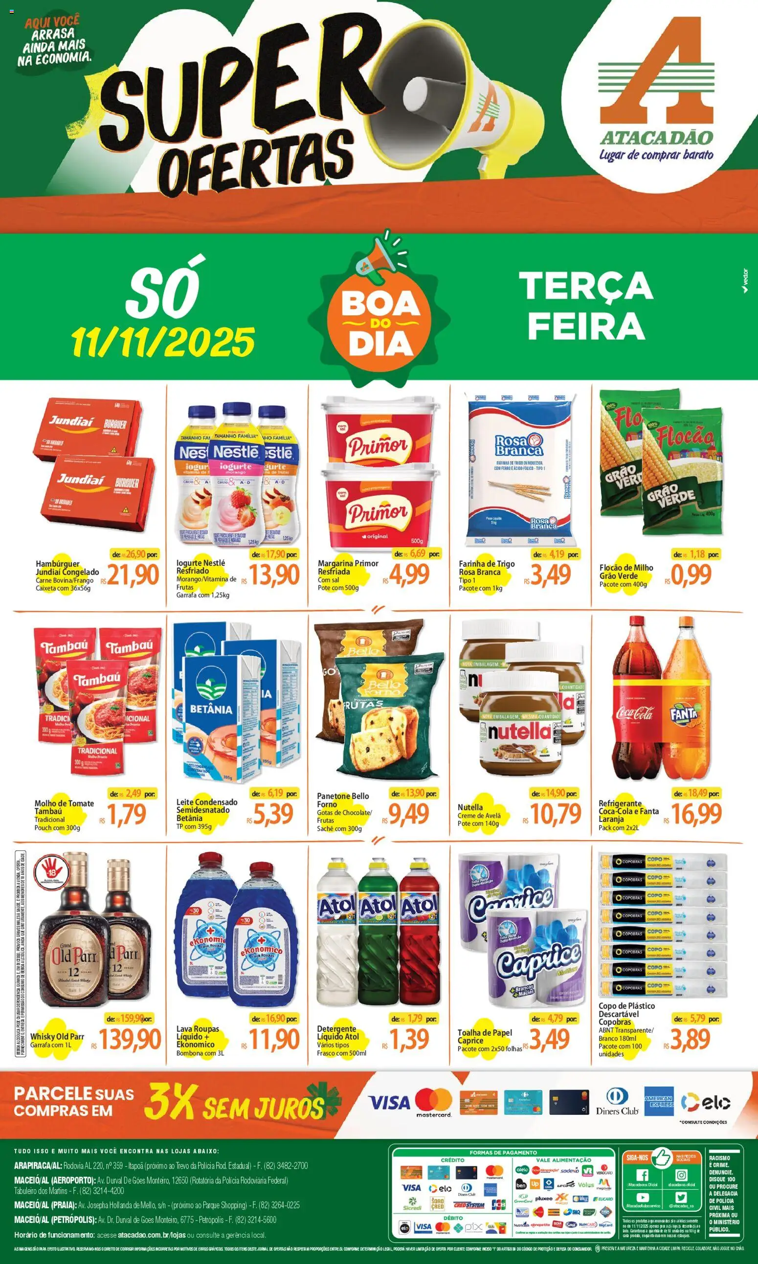 Pré-Visualização do folheto "Ofertas - AL" da loja Atacadão válido a partir de 11/11/2025