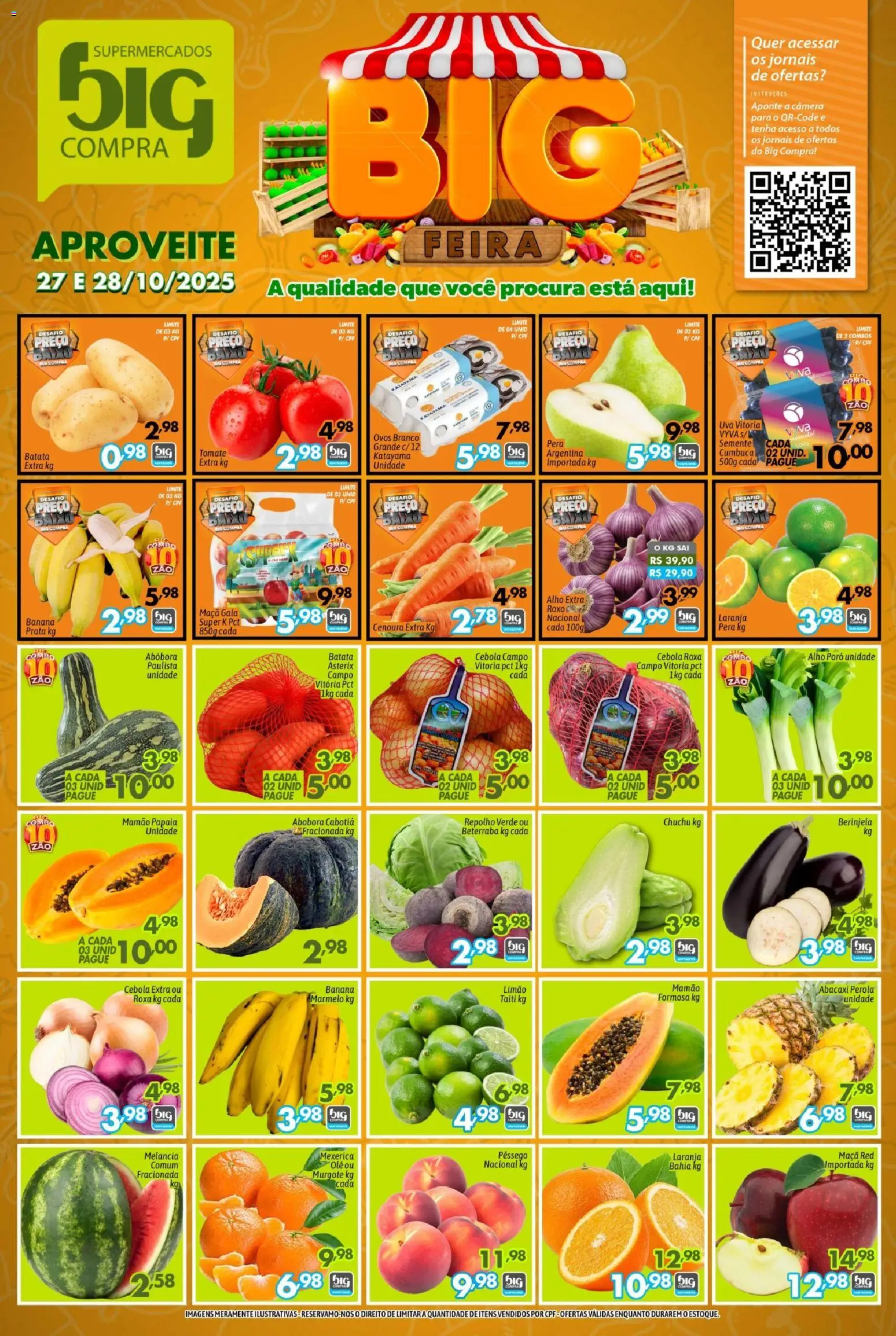 Pré-Visualização do folheto "Ofertas Big feira" da loja Big Compra válido a partir de 27/10/2025