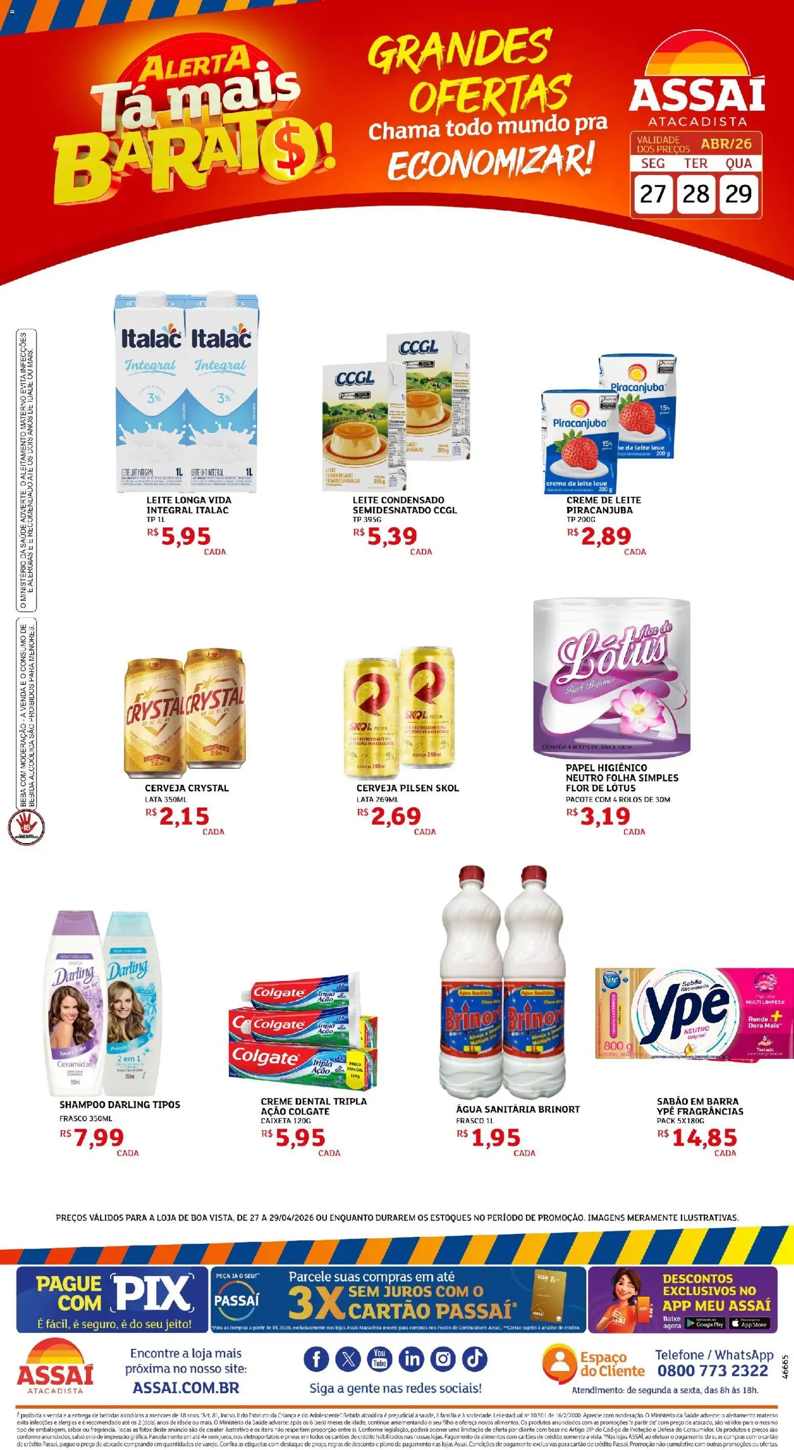 Pré-Visualização do folheto "Assaí Atacadista ofertas - RR" da loja Assaí Atacadista válido a partir de 28/04/2026