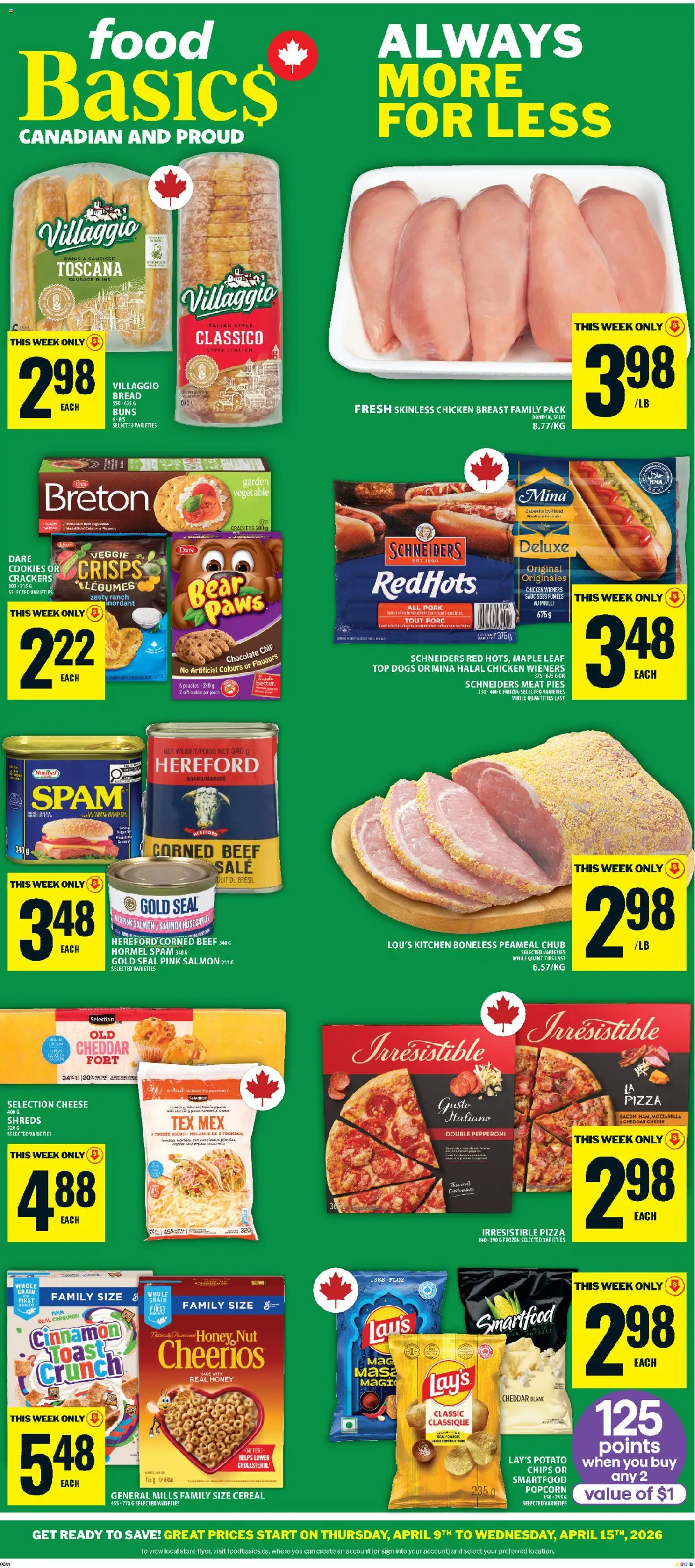 Preview of leaflet Food Basics weekly flyer - Cornwall from shop Food Basics is valid from Apr 09, 2026