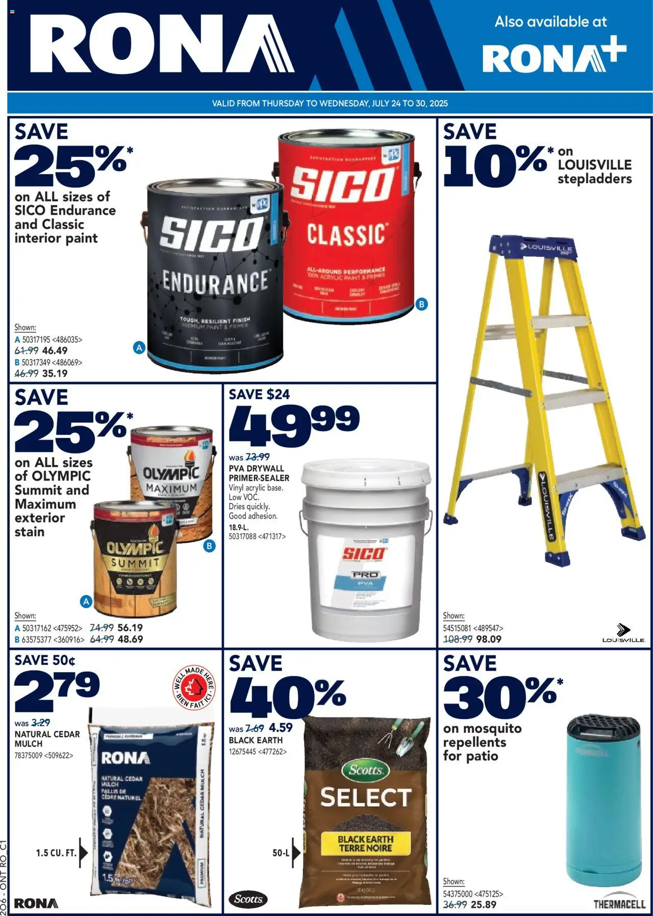 Rona flyer valid from Jul 24, 2025 - page number 1