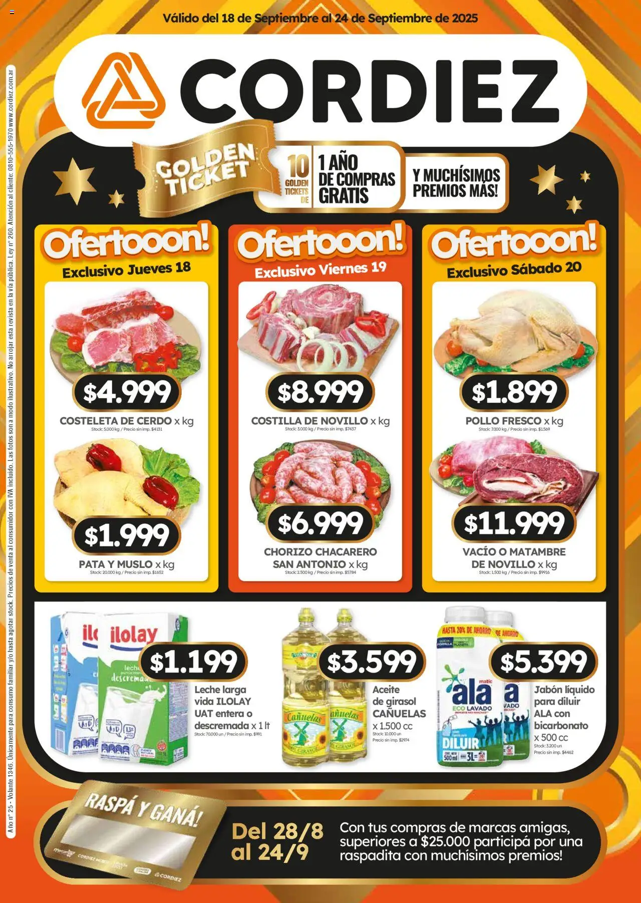 Cordiez Ofertas del 18/09/2025 >> Catálogo