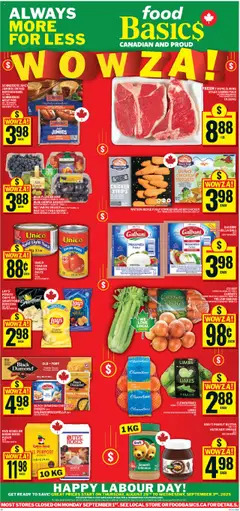Un aperçu du dépliant Woodbridge, Islington Avenue 9600 du magasin Food Basics est valide à partir 28 août 2025