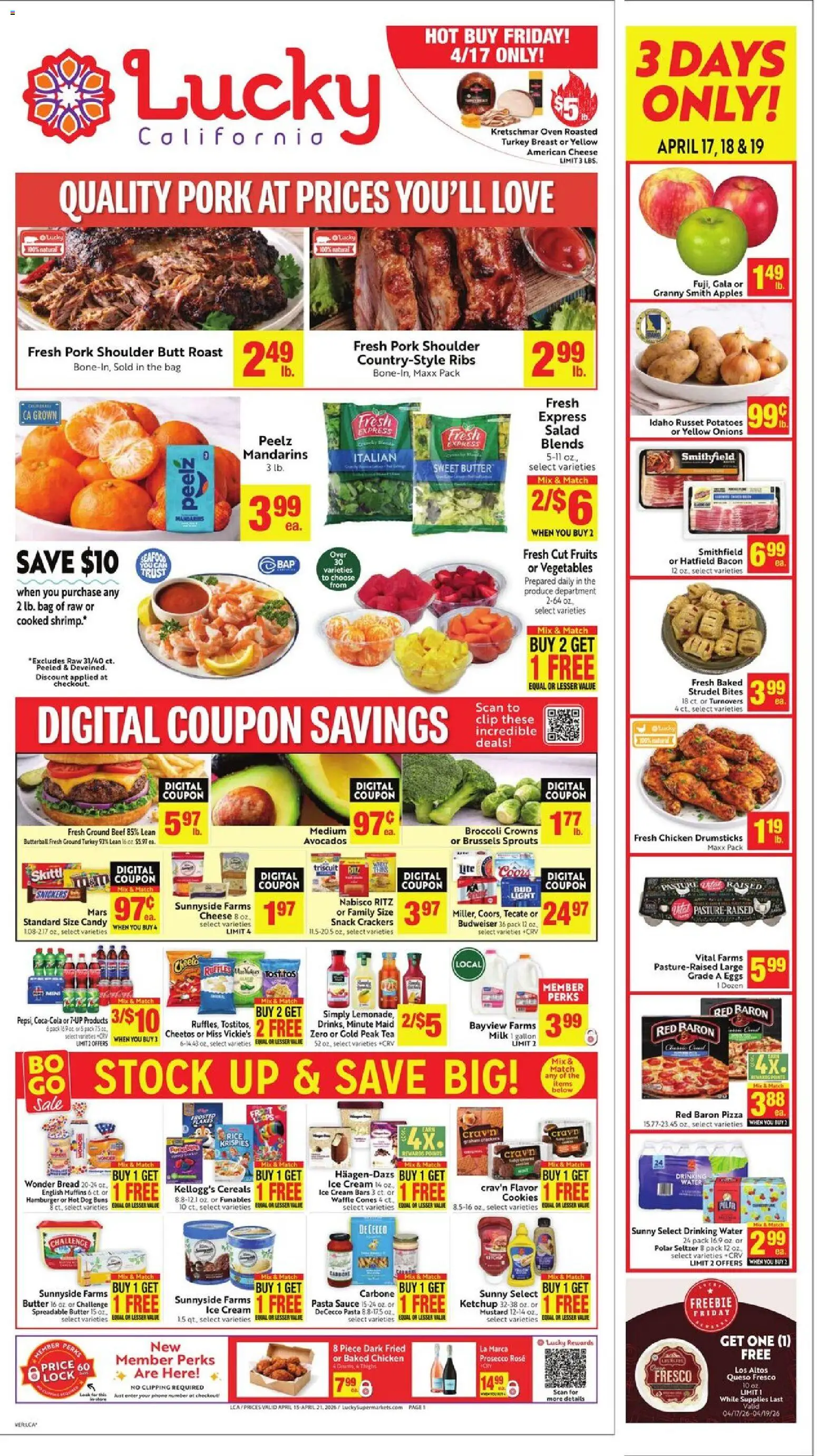 Ad Preview of Lucky Supermarkets Lucky Supermarkets Weekly from 04/15/2026