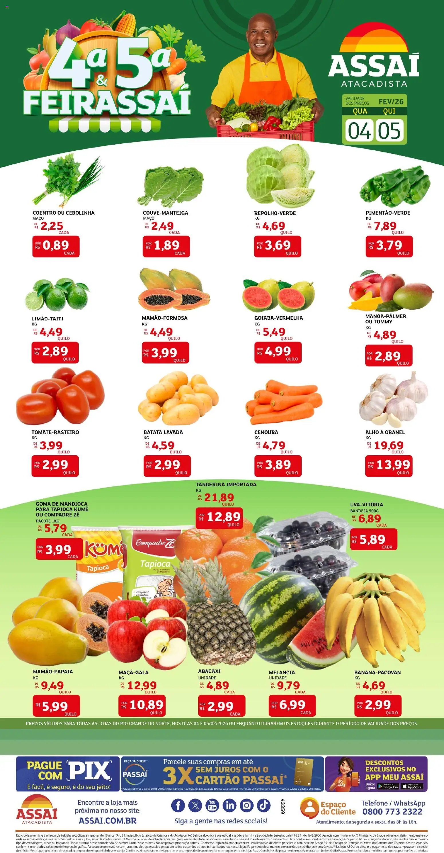 Pré-Visualização do folheto "Encarte - RN" da loja Assaí Atacadista válido a partir de 04/02/2026