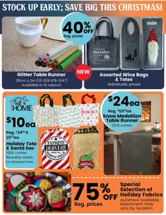 Preview of leaflet Weekly flyer / circulaire from shop Fabricland is valid from Oct 01, 2025 | Page: 14