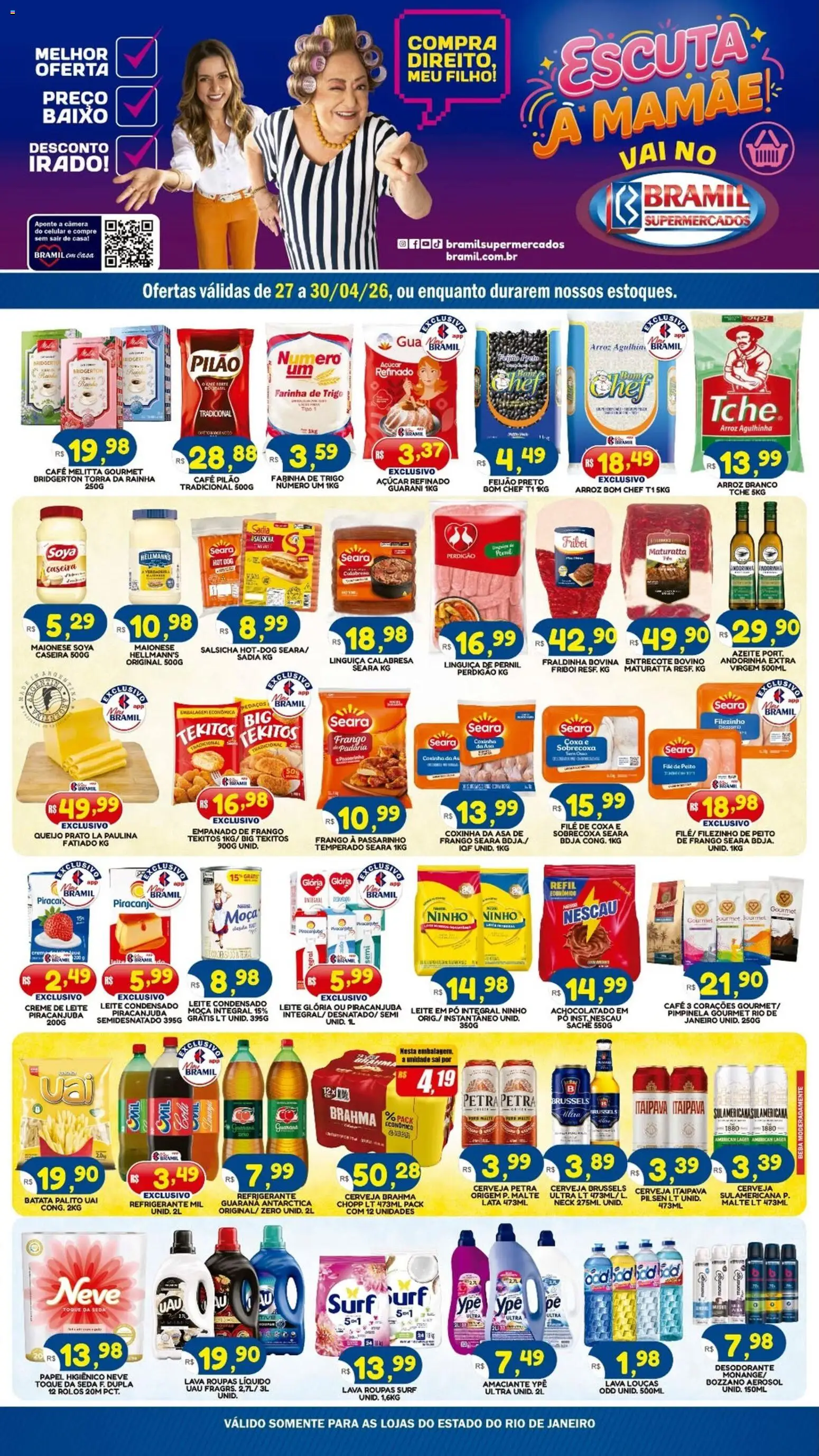 Pré-Visualização do folheto "Bramil Supermercados - Ofertas da semana" da loja Bramil Supermercados válido a partir de 27/04/2026