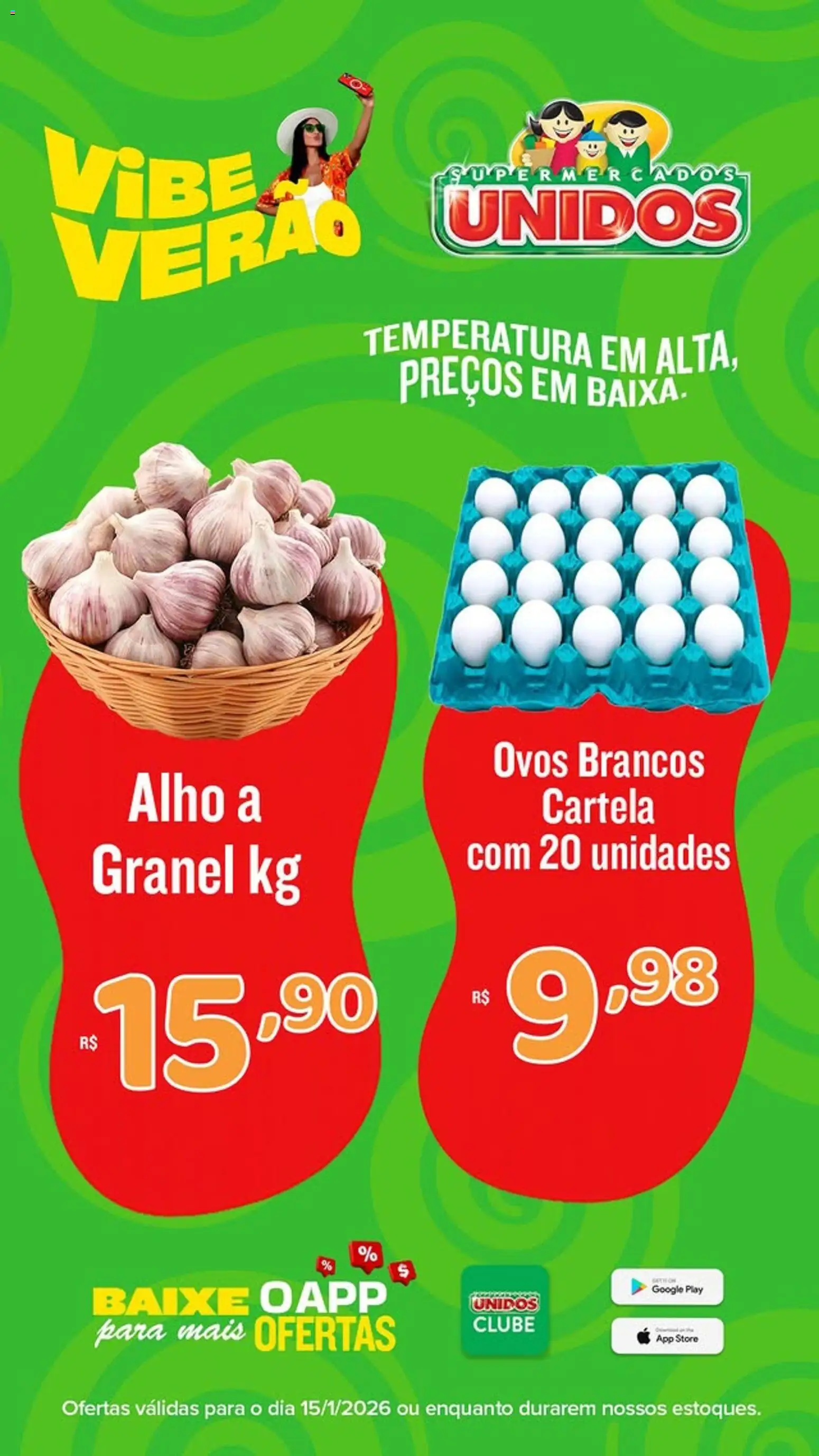 Pré-Visualização do folheto "Ofertas da semana" da loja Supermercados Unidos válido a partir de 15/01/2026