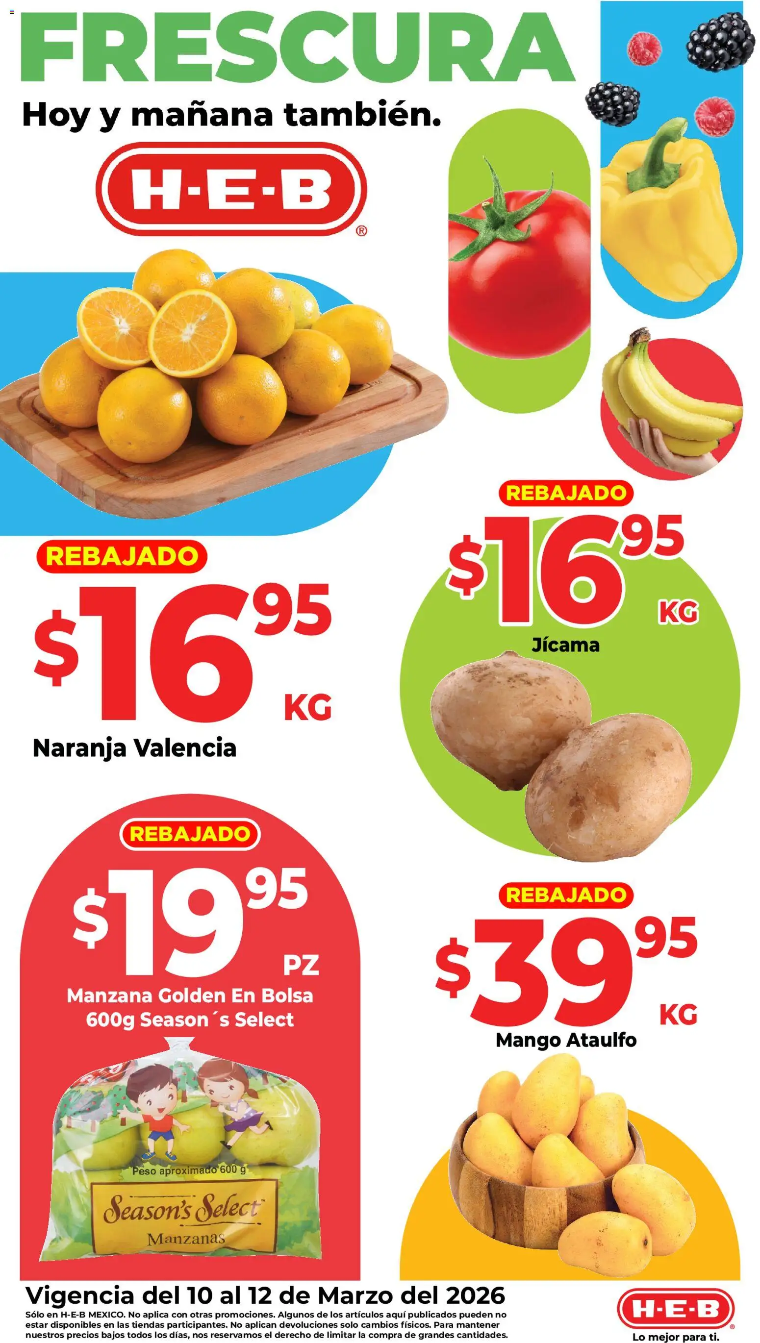Vista previa las ofertas de la tienda H-E-B - H-E-B folleto Frutas y venduras desde el 10/03/2026 