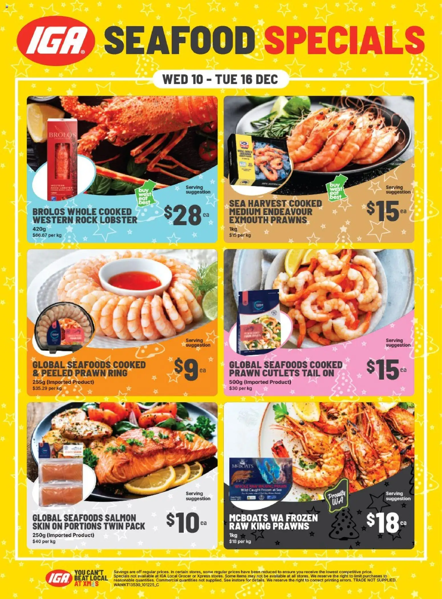 Preview of catalogue Seafood Specials NT/WA from shop IGA valid 10/12/2025