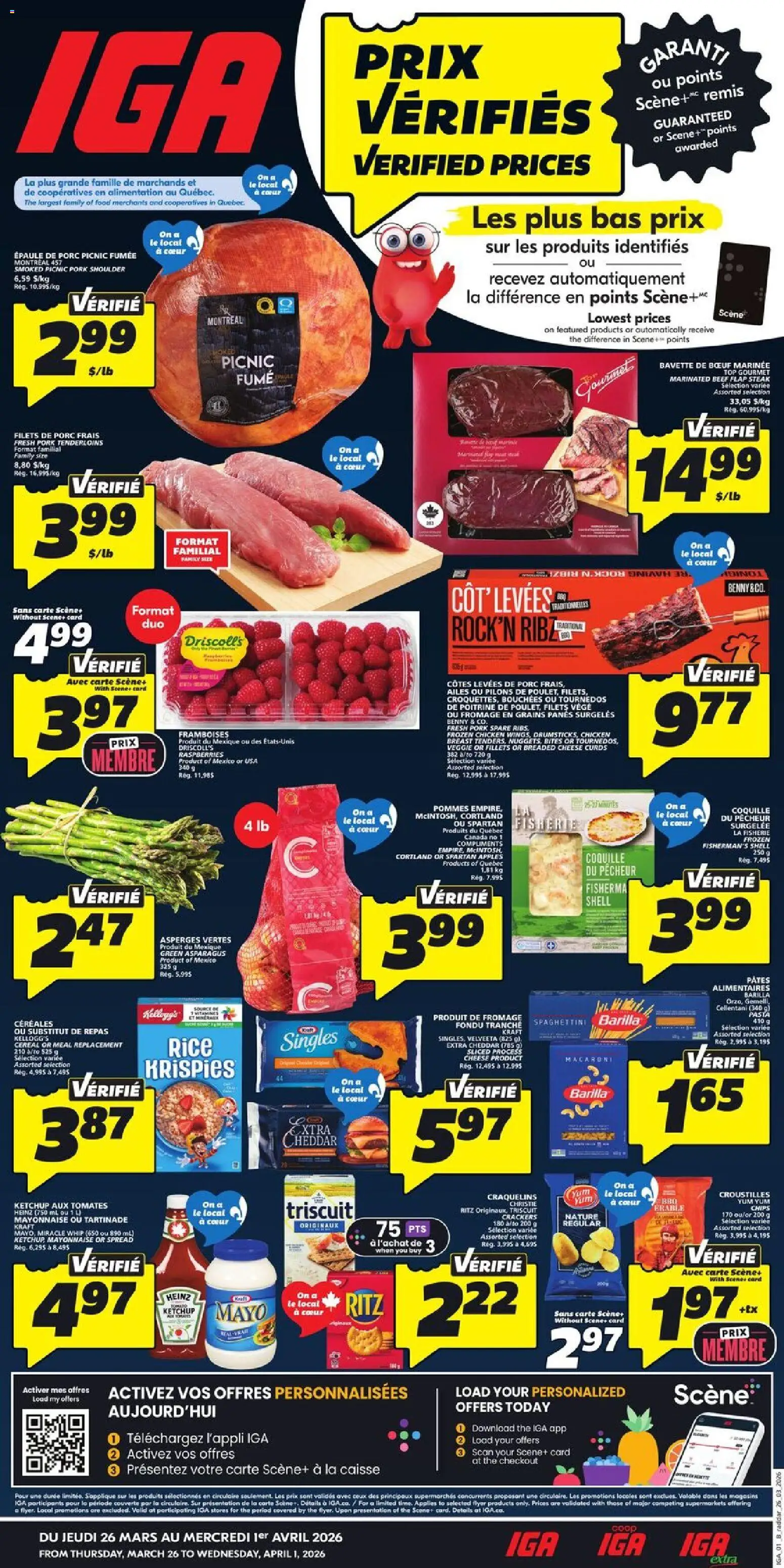 Preview of leaflet IGA weekly flyer / circulaire from shop IGA is valid from Mar 26, 2026