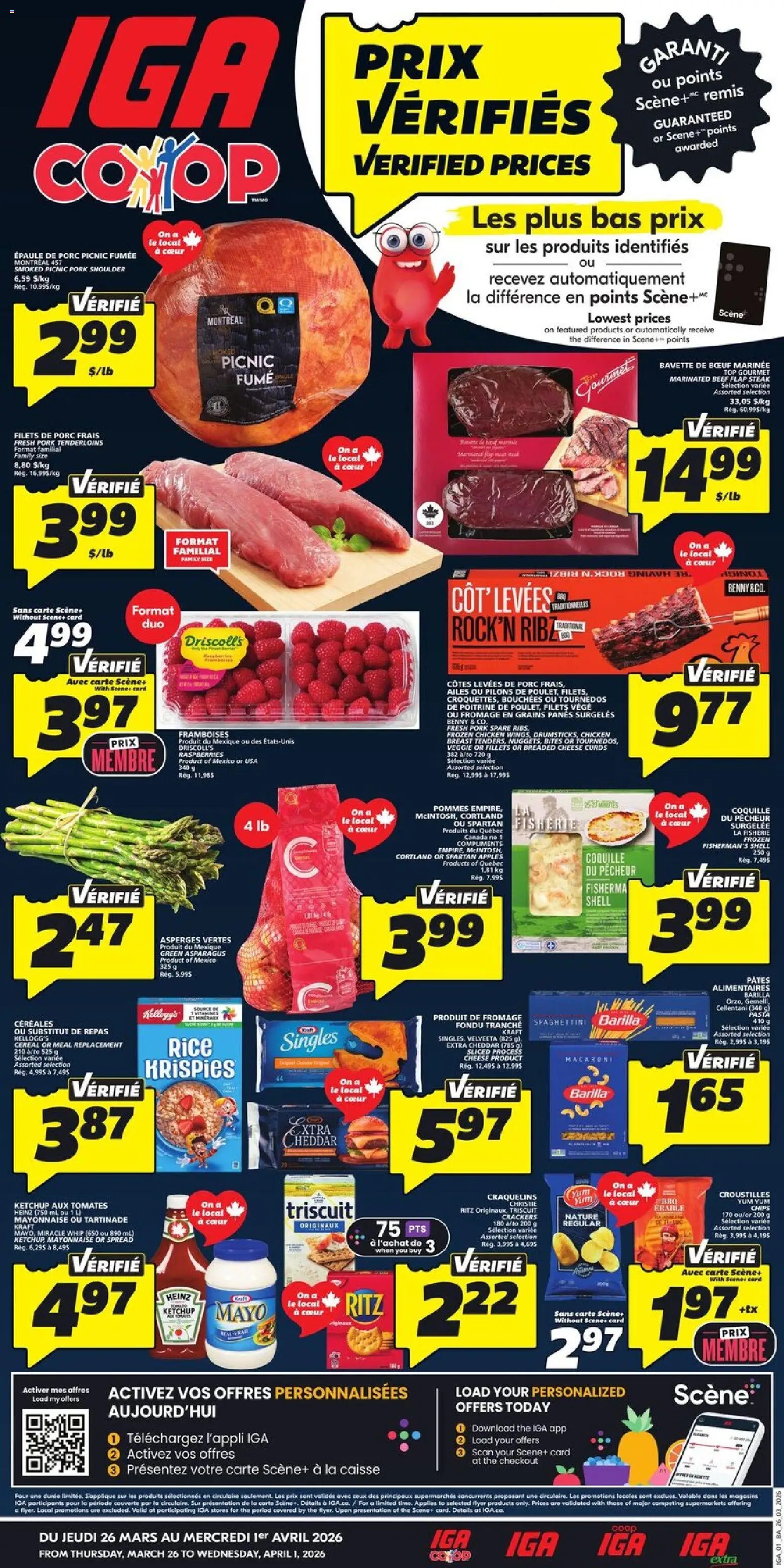 Preview of leaflet IGA weekly flyer / circulaire from shop IGA is valid from Mar 26, 2026